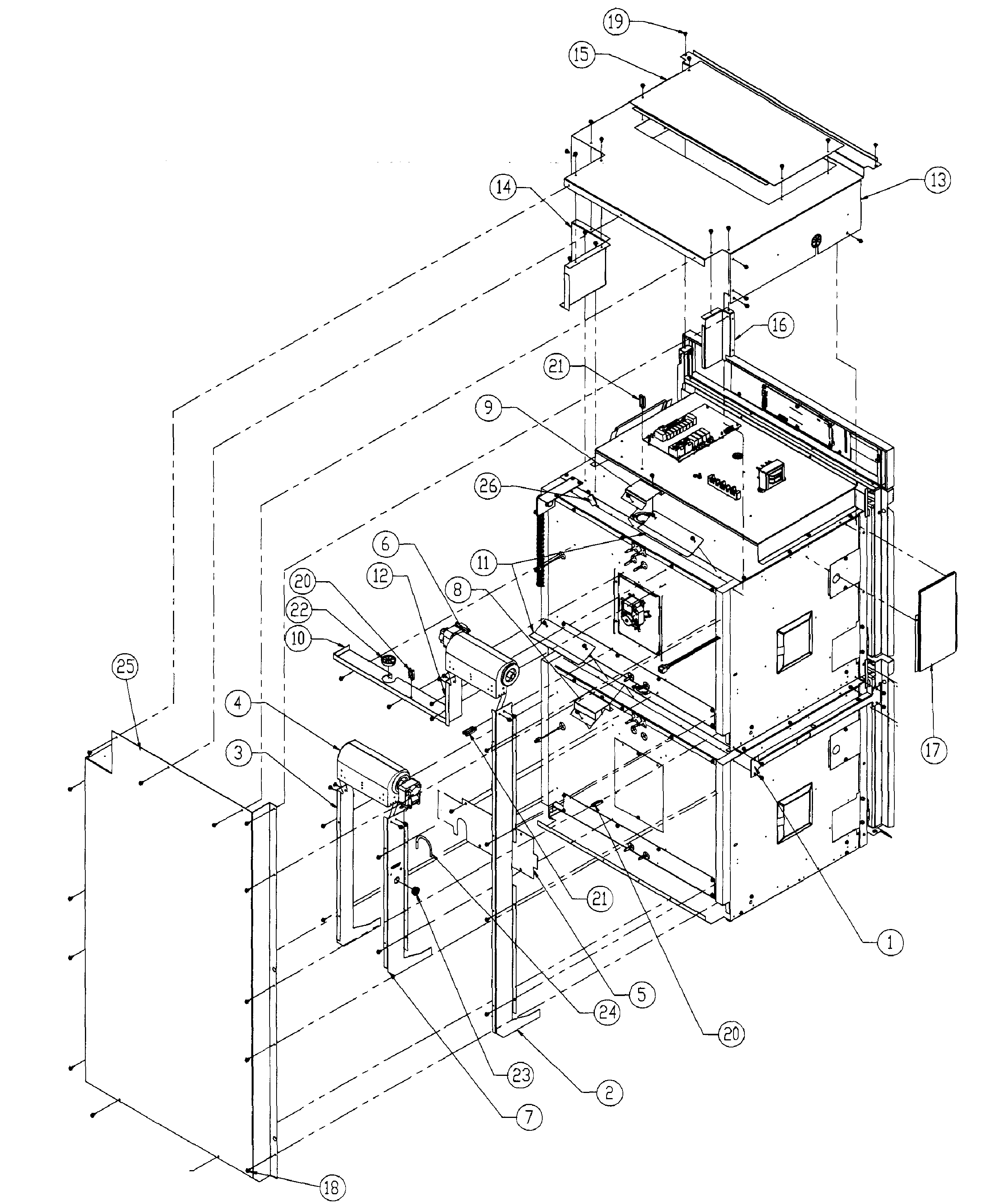 Dacor DO230 cabinet 2 diagram
