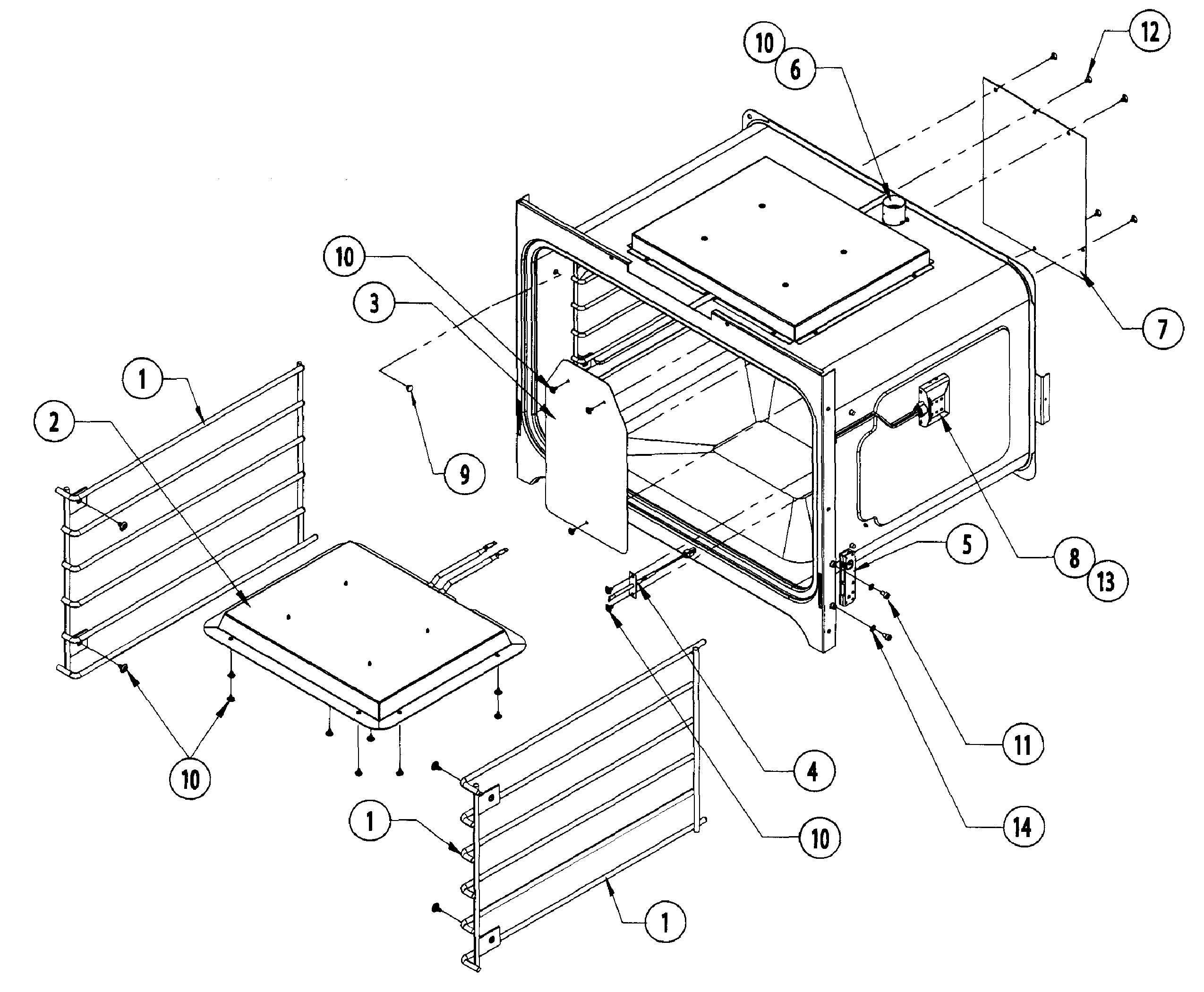 Dacor DO230 lower oven diagram