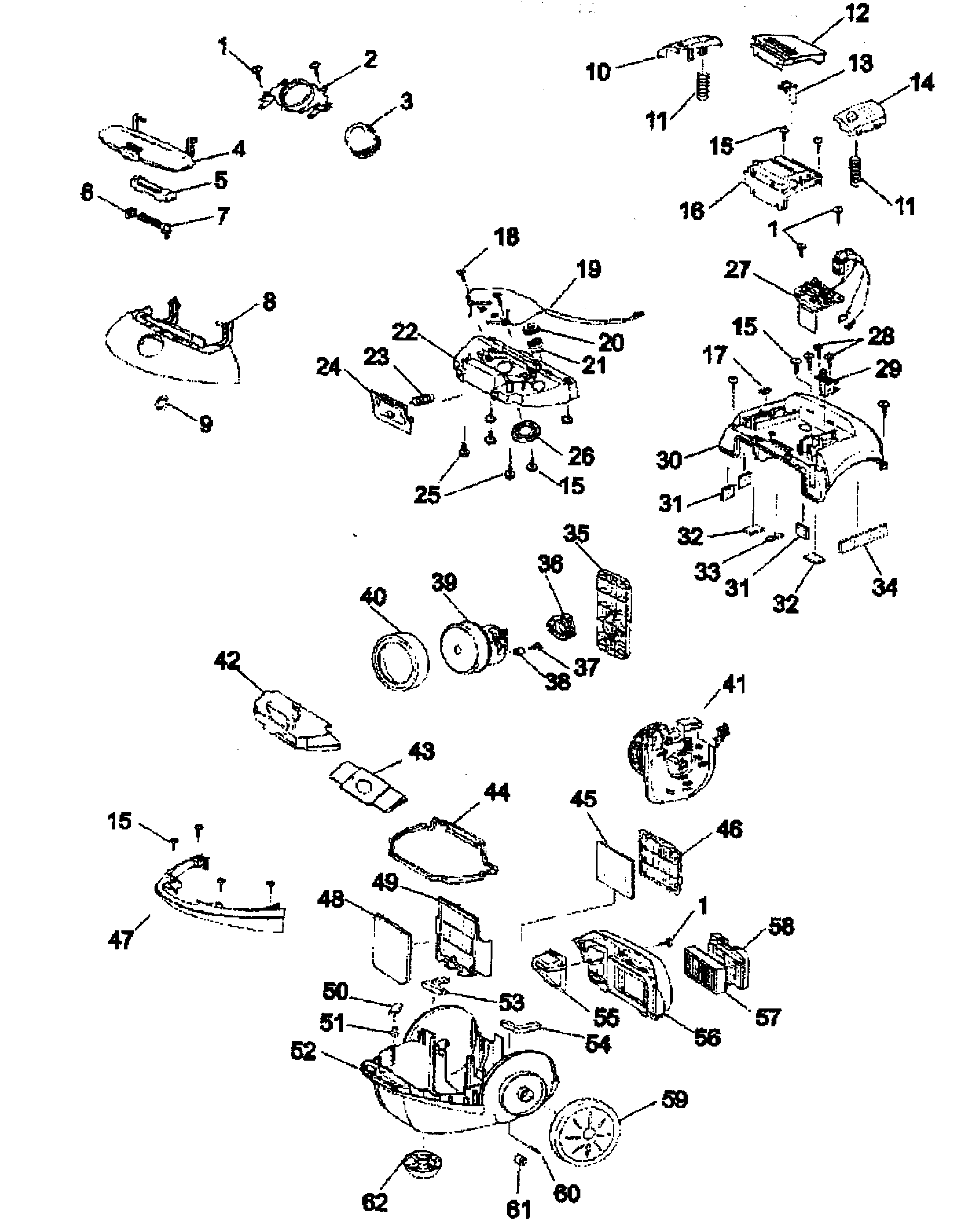 Hoover S3591 main body diagram