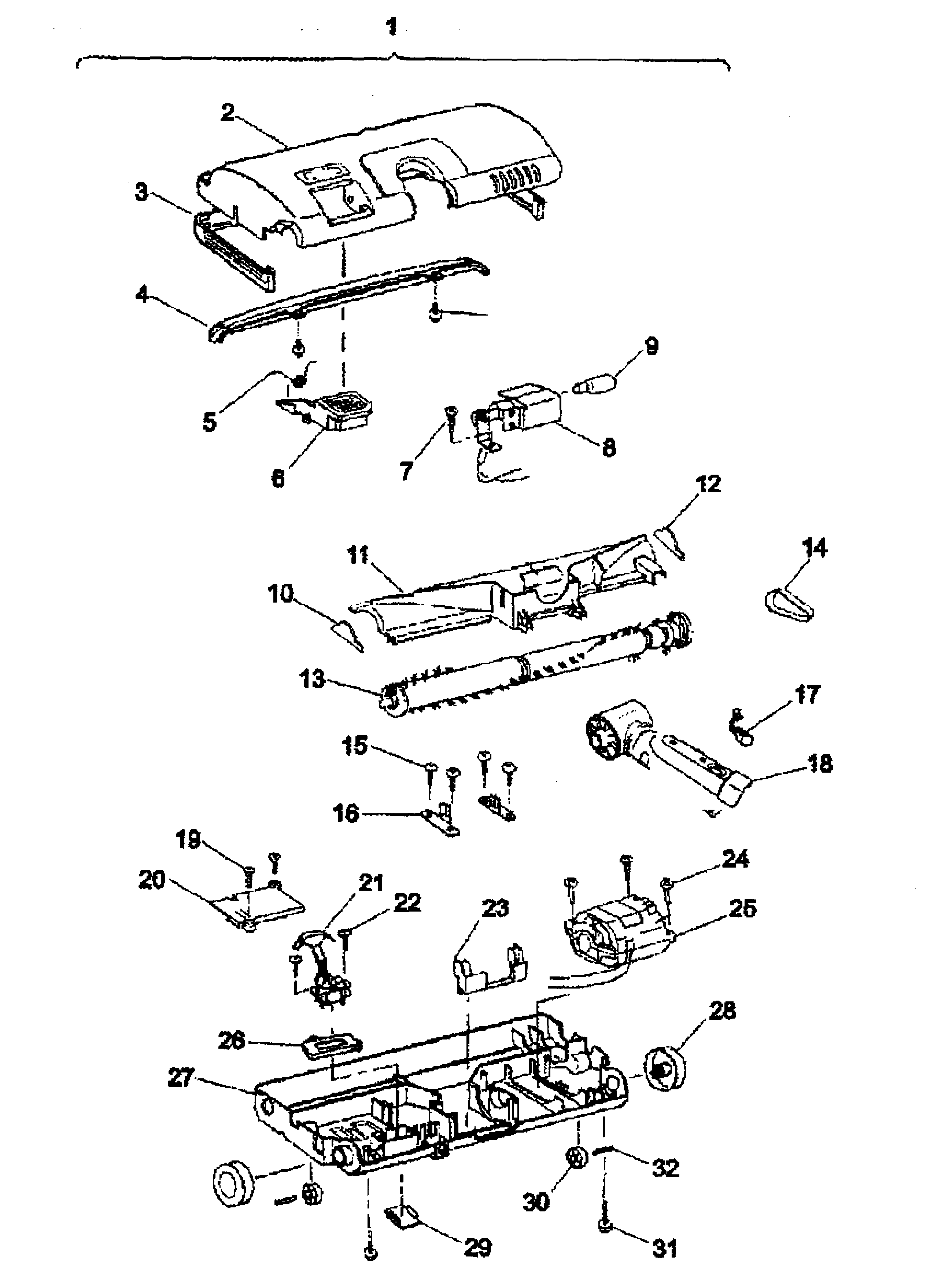 Hoover S3591 base assy diagram