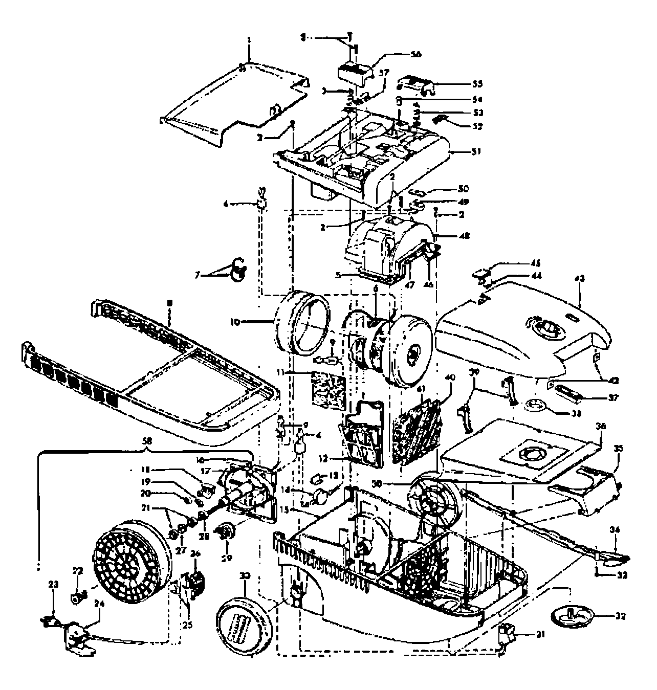 Hoover S3630 main body diagram