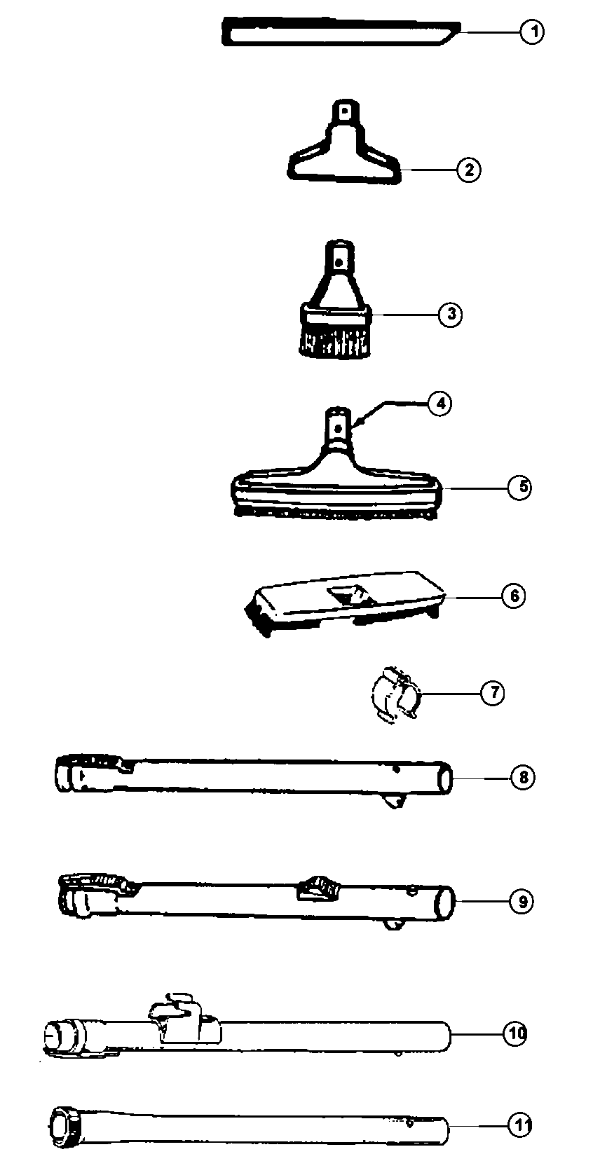 Hoover S3630 tools diagram