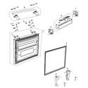Samsung RF26XAEBP/XAA-00 freezer door diagram