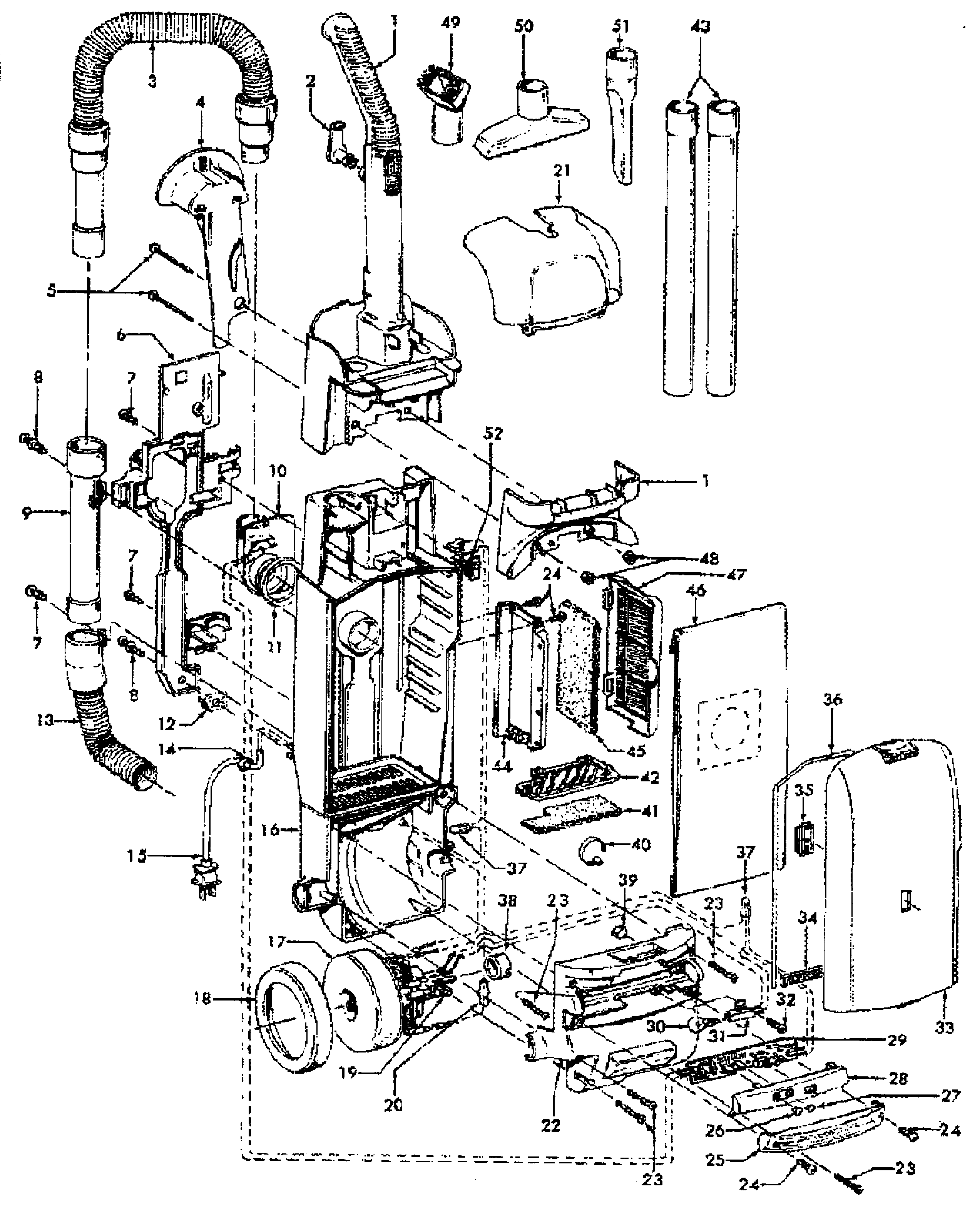 Hoover U5473-900 main body diagram