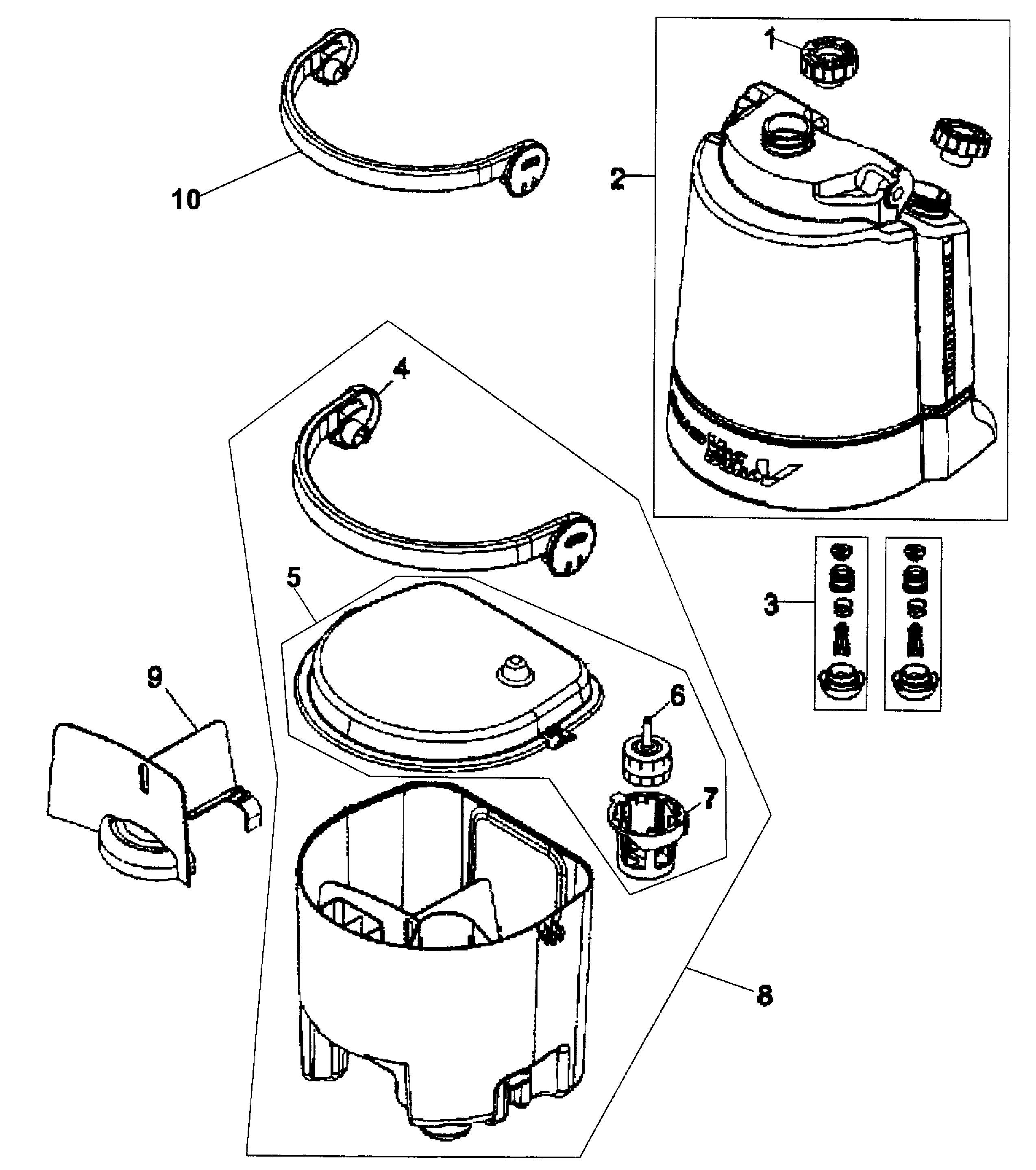 Hoover F7411-900 water tank diagram