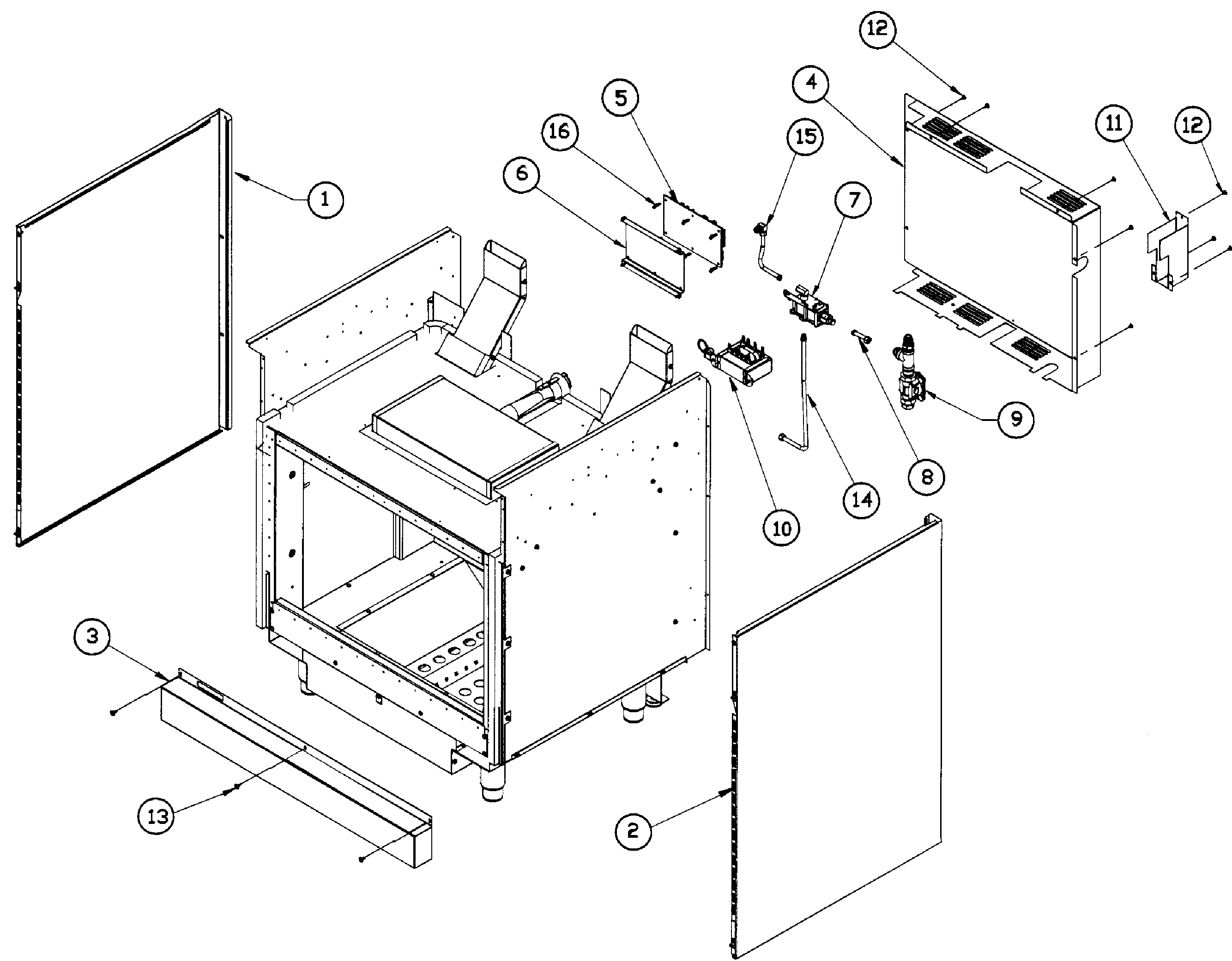 Dacor ER30GISCHLP cabinet diagram