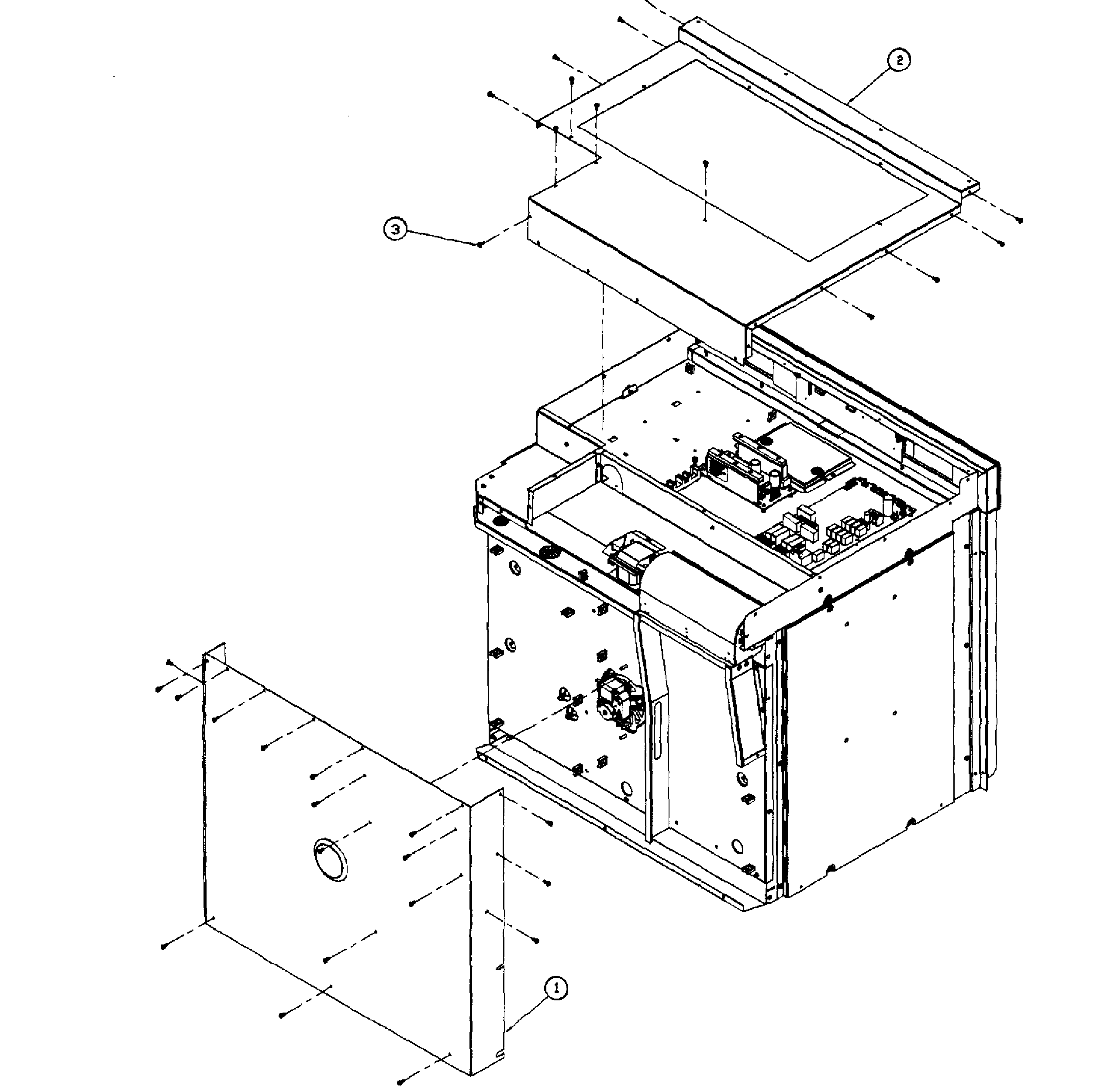 Dacor PO130AG top/back assy diagram