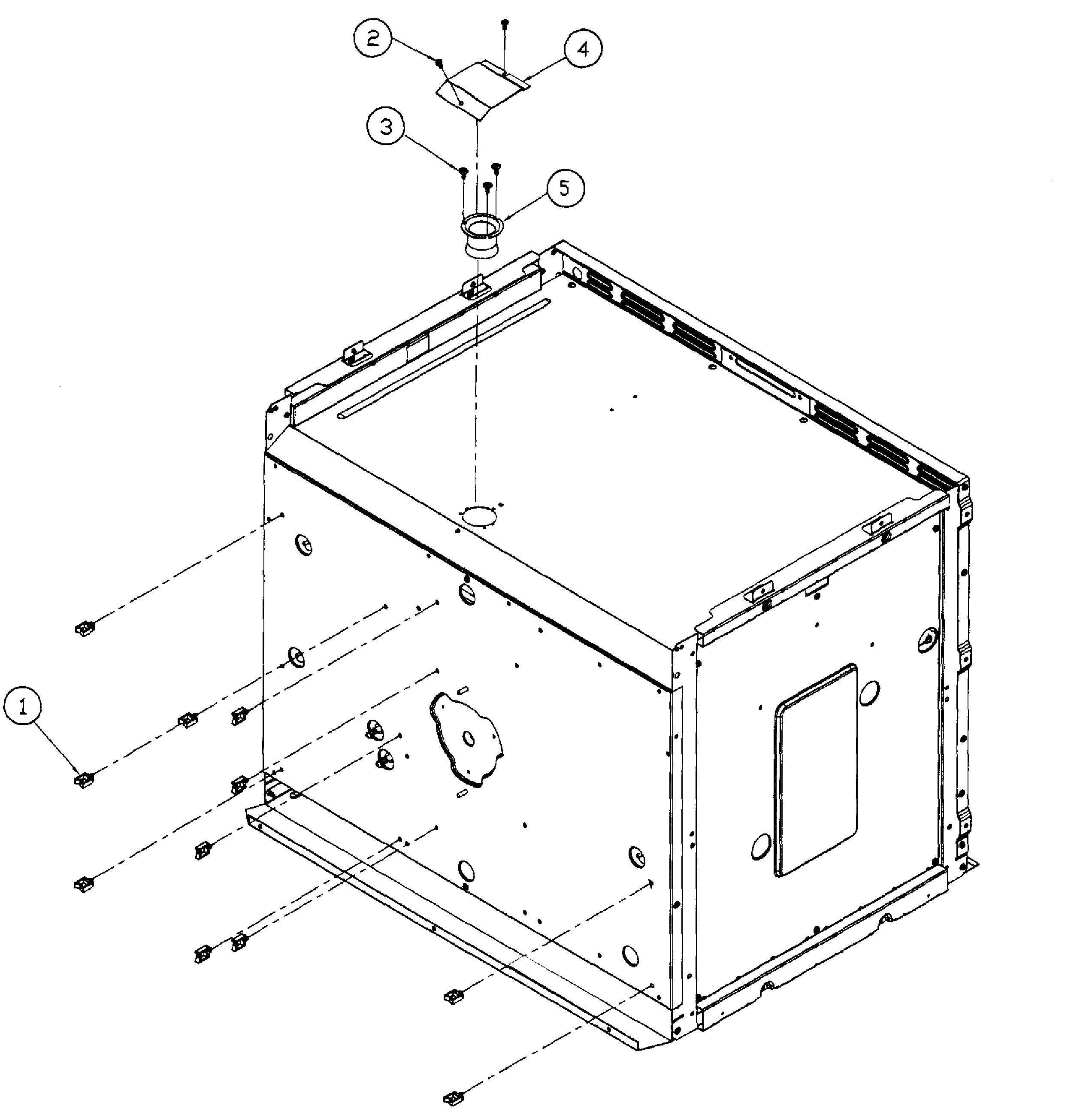 Dacor PO130AG cabinet 2 diagram