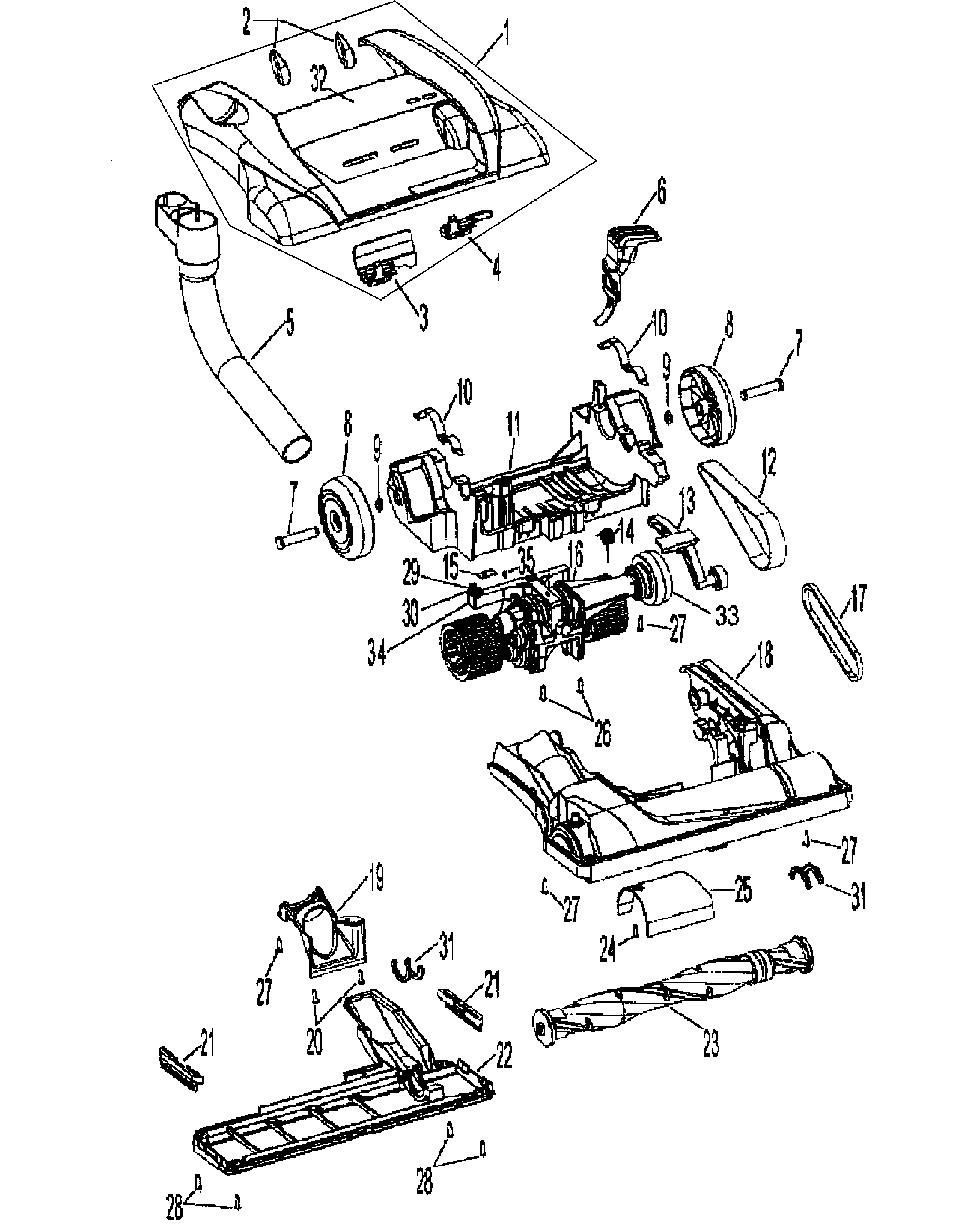 Hoover UH50005B base diagram
