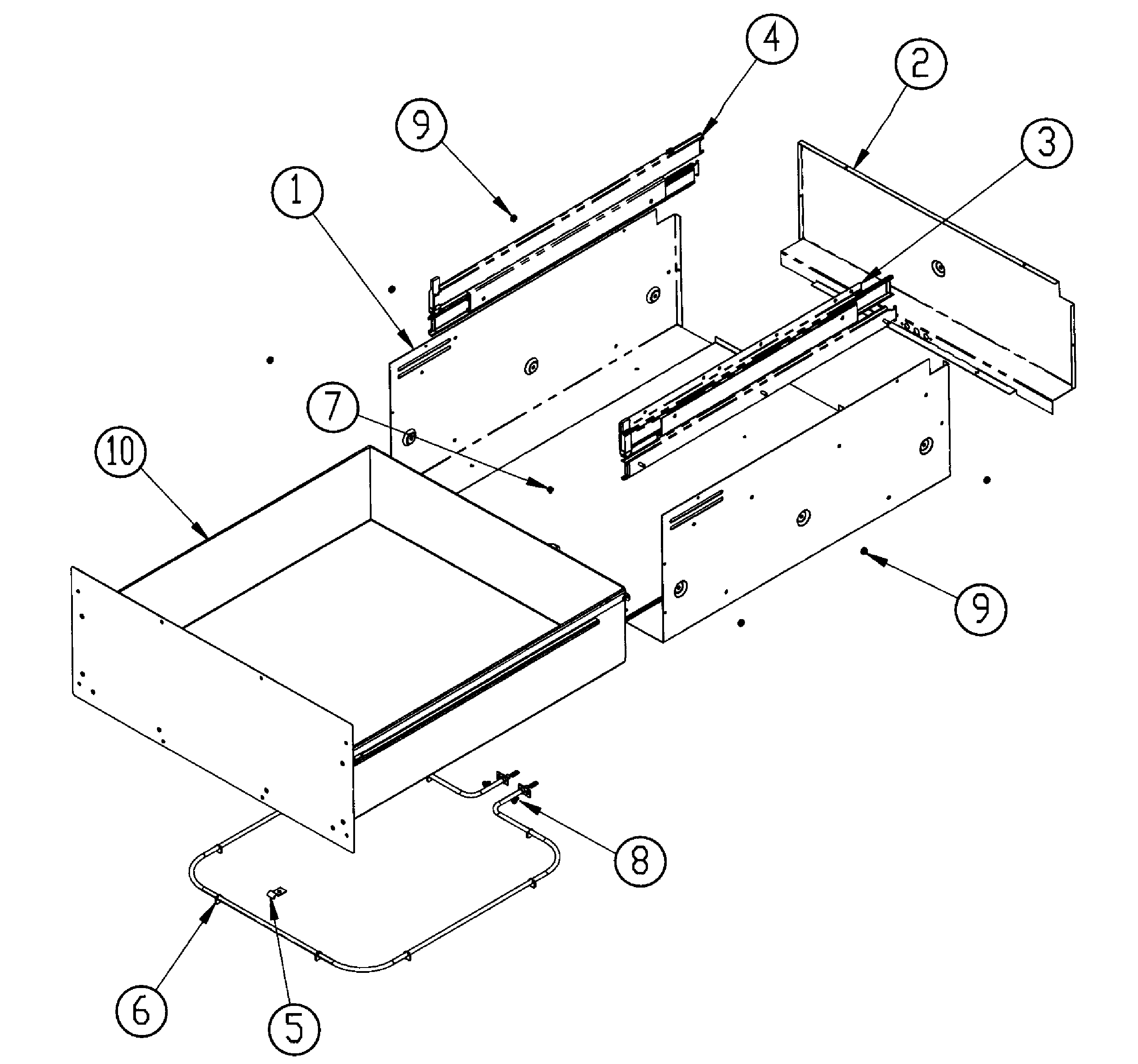 Dacor IWD24 chassis wrap diagram