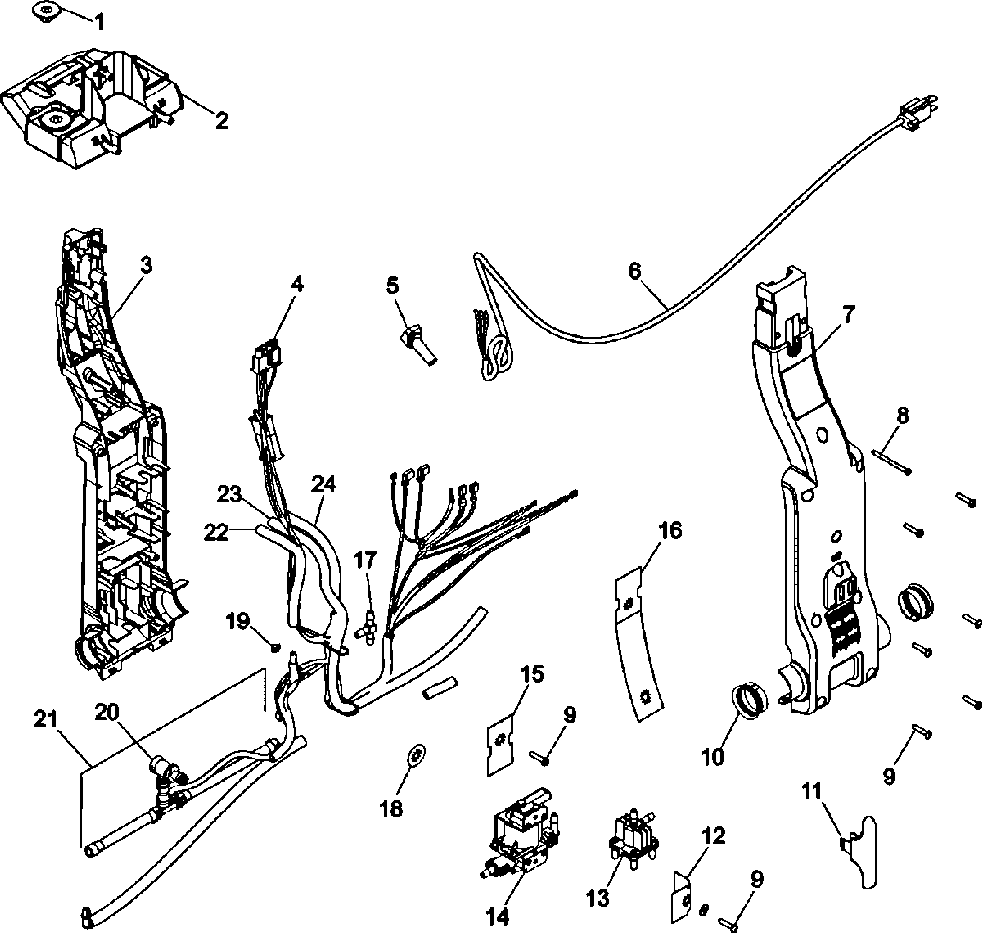 Hoover F7458-900 main body diagram