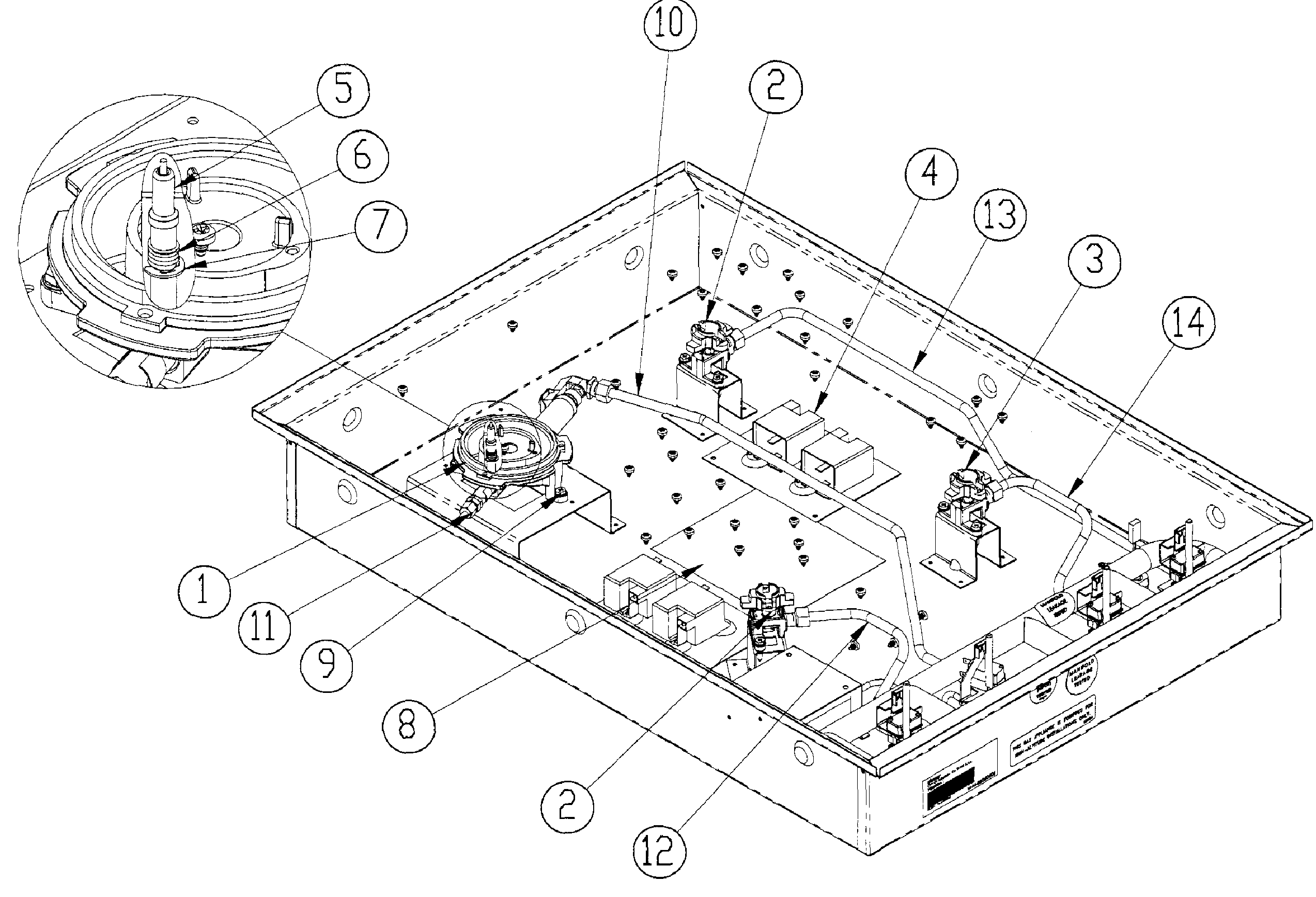 Dacor RGC304BNG spark module diagram
