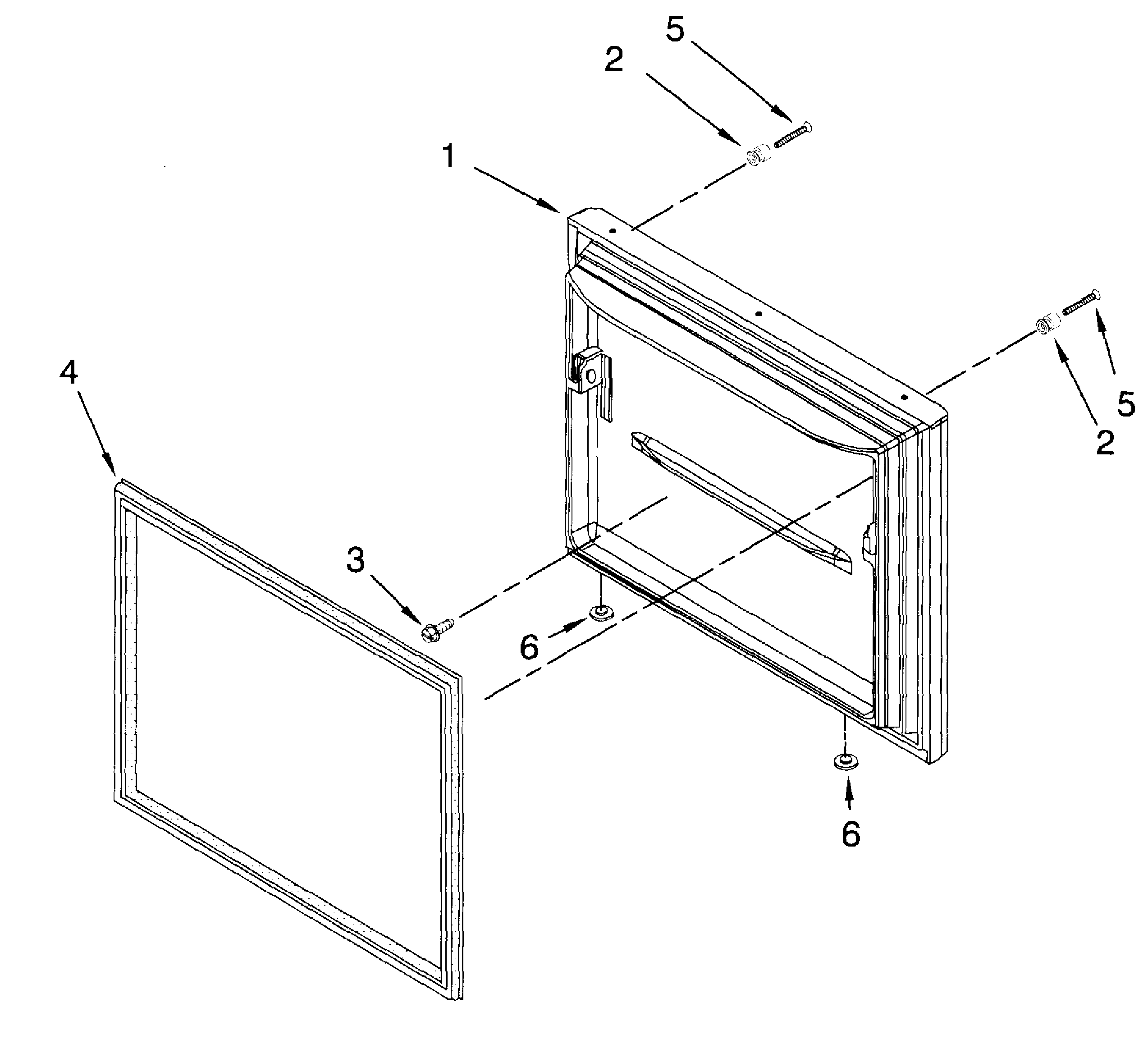 Dacor EF36BNFSS freezer door diagram