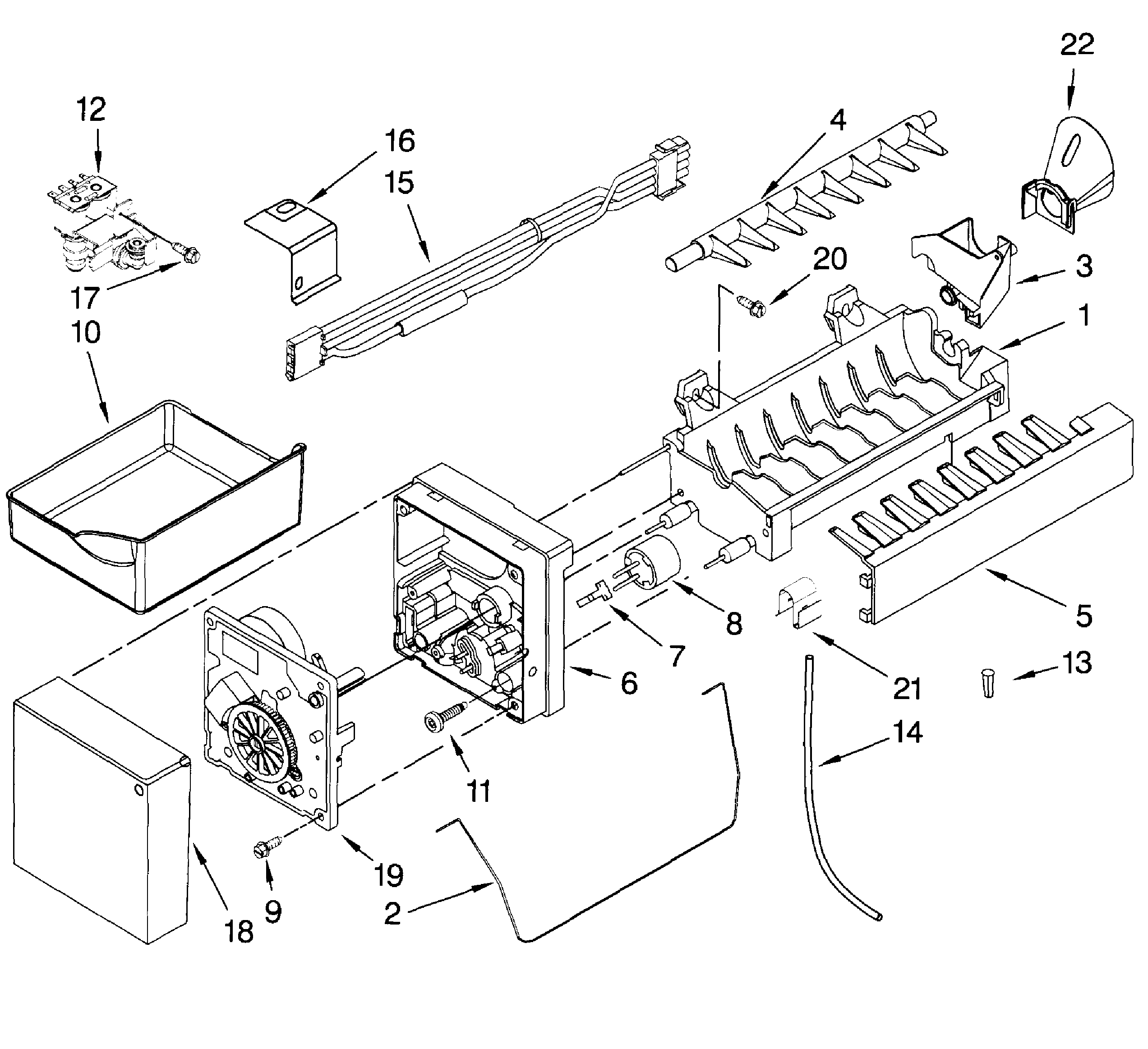 Dacor EF36BNFSS ice maker diagram