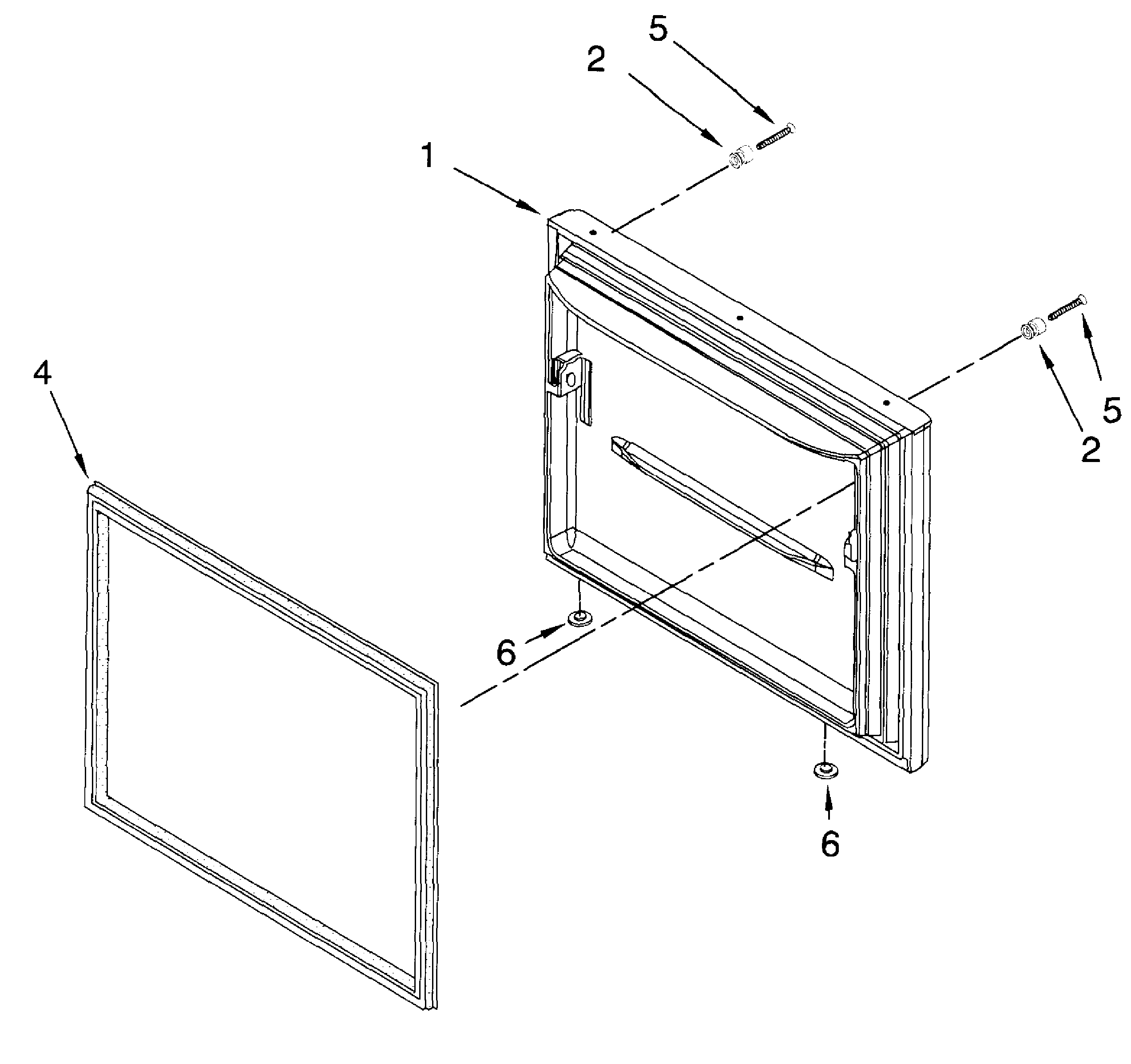 Dacor EF36BNNFSS freezer door diagram