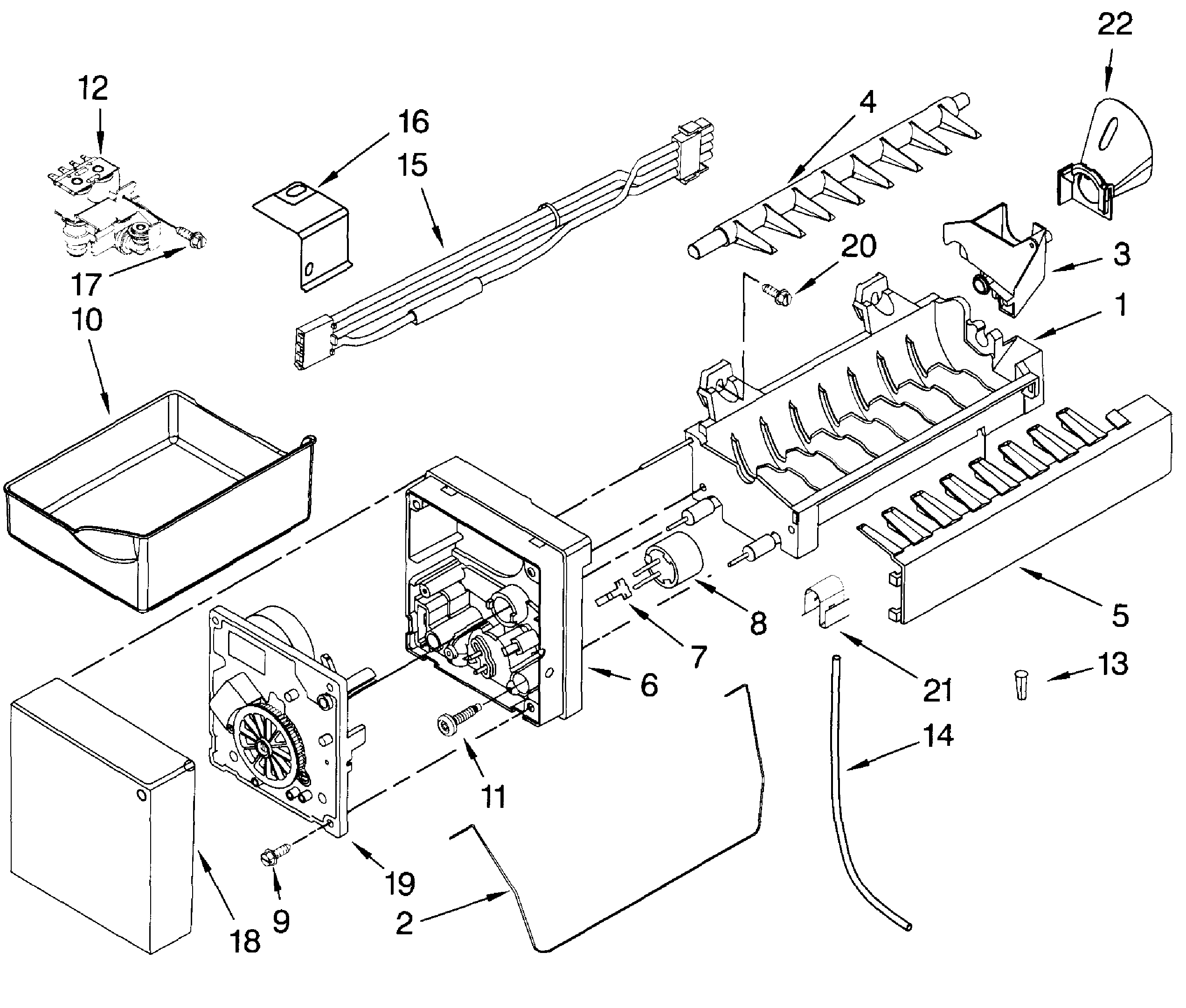 Dacor EF36BNNFSS ice maker diagram
