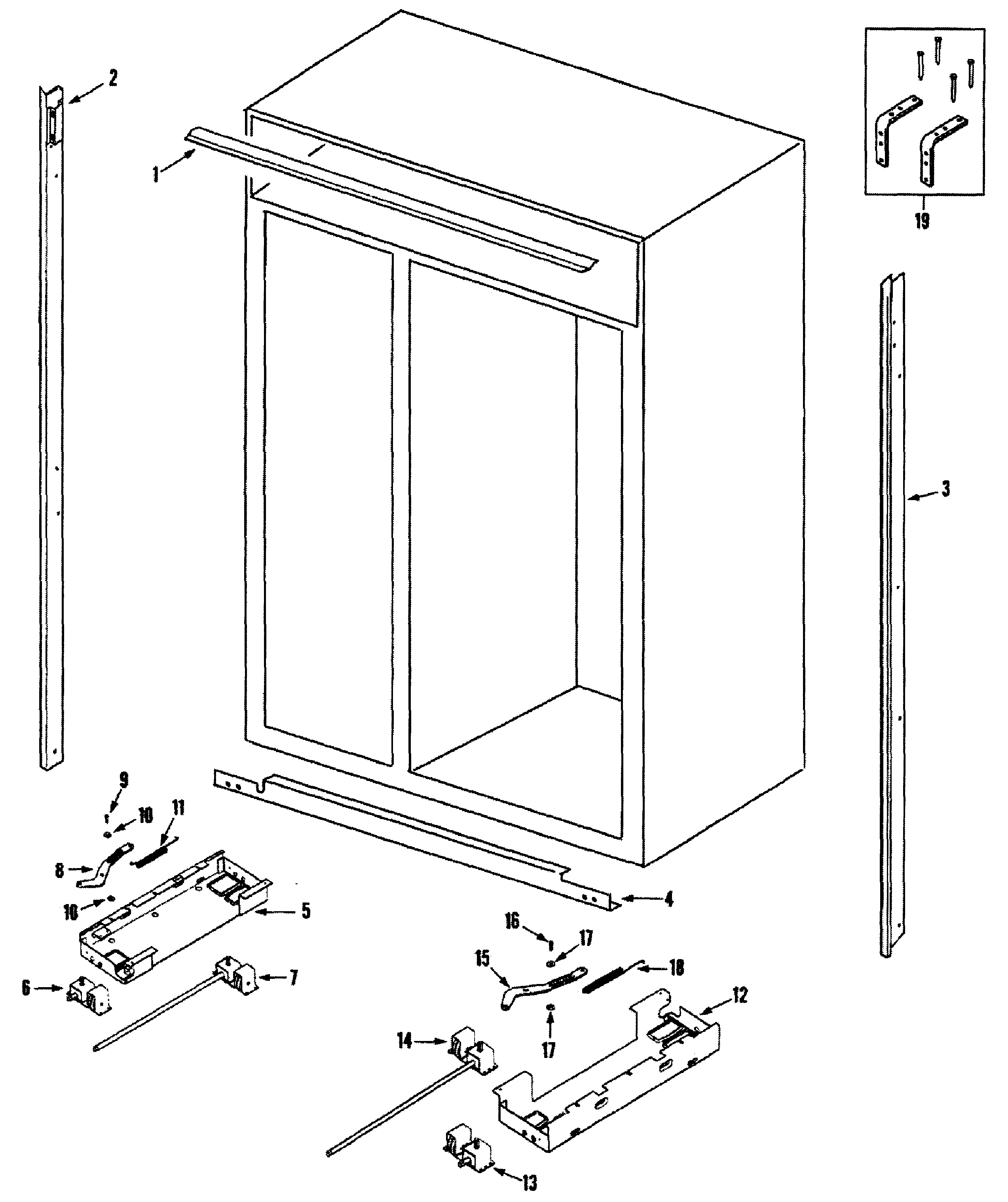 Dacor EF42BDCBSS cabinet diagram