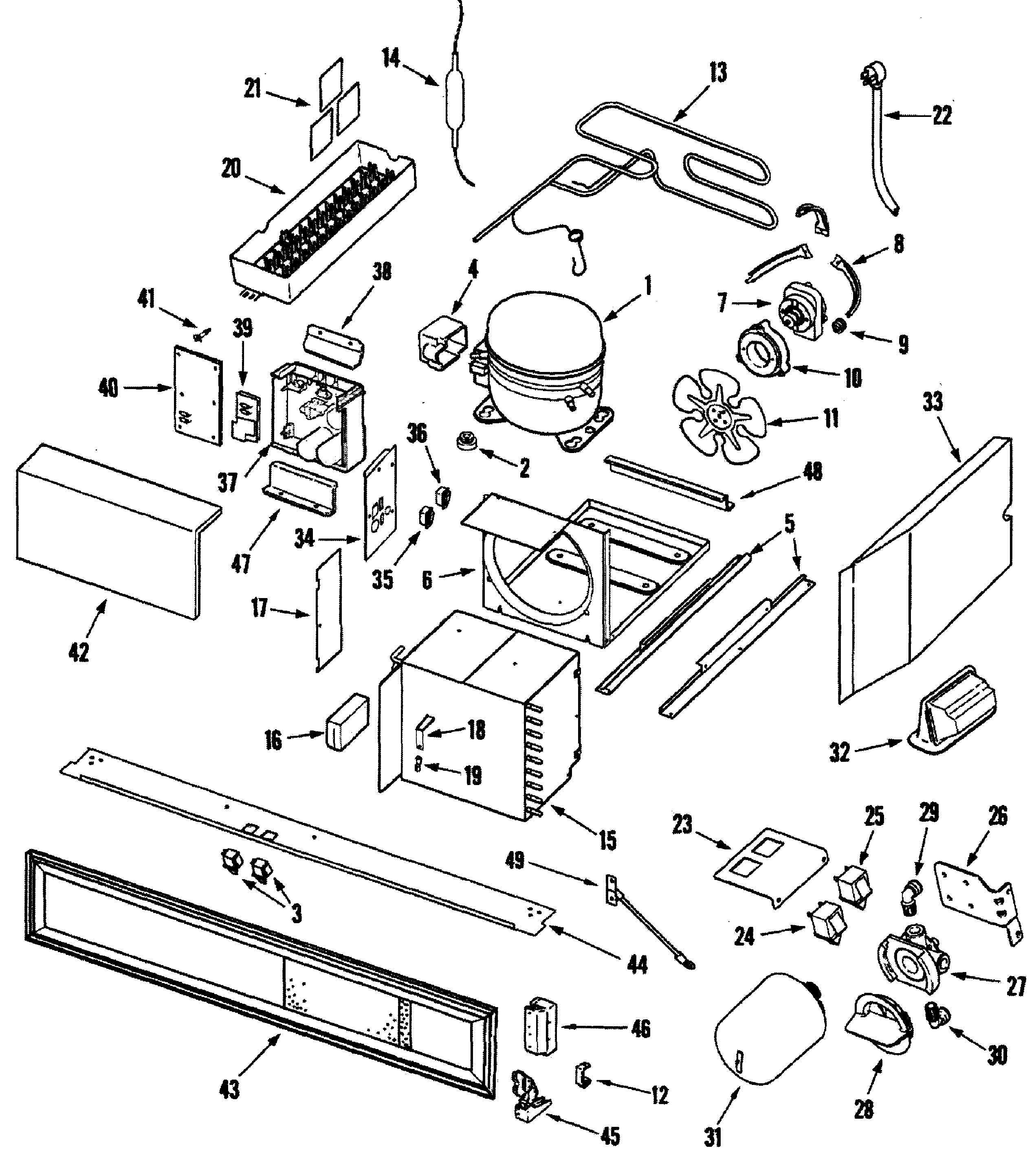 Dacor EF42BDCBSS compressor diagram