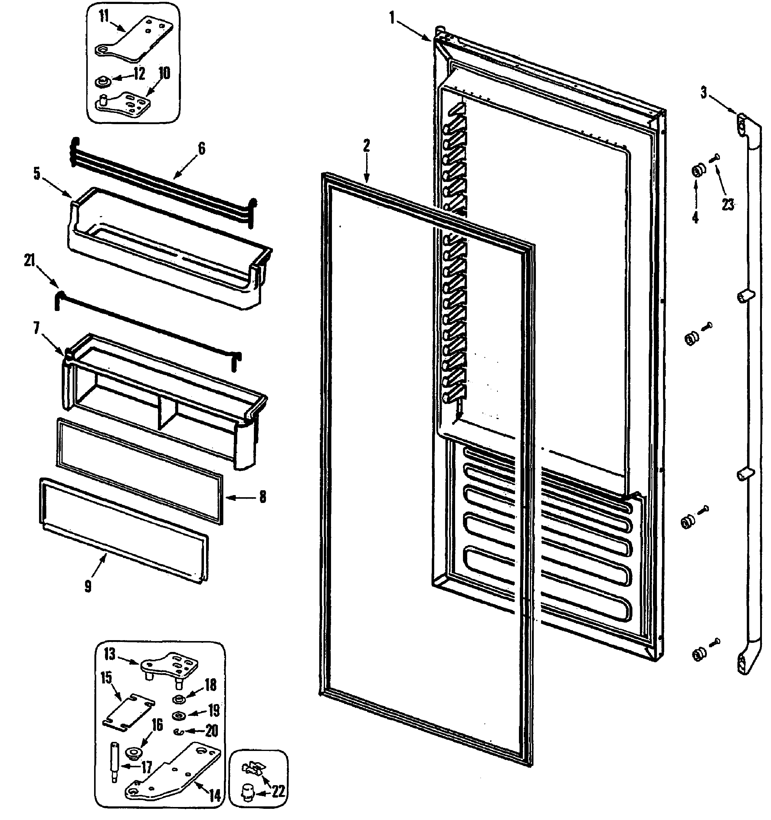 Dacor EF42BDCBSS right door diagram