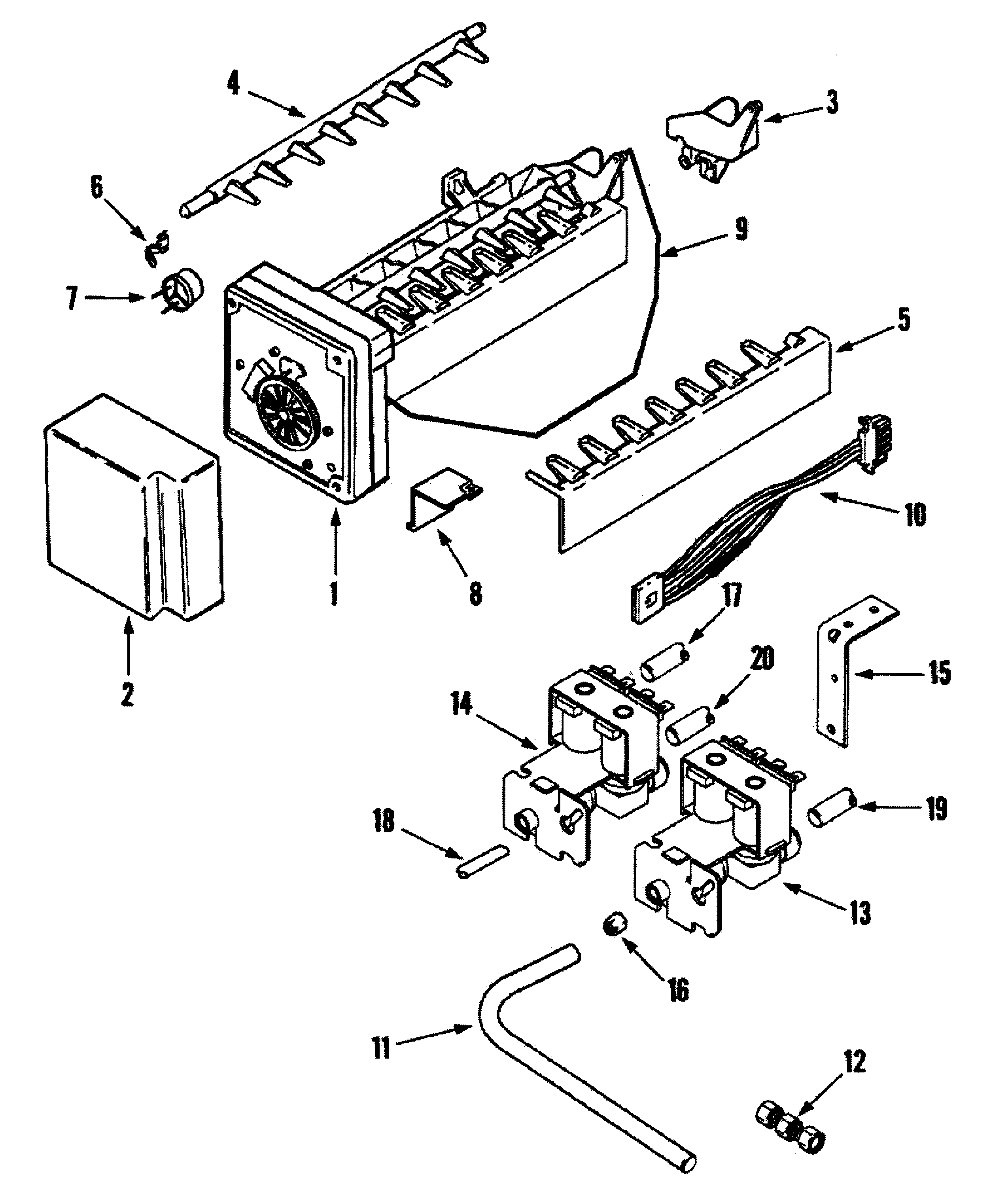 Dacor EF42BDCBSS ice maker diagram
