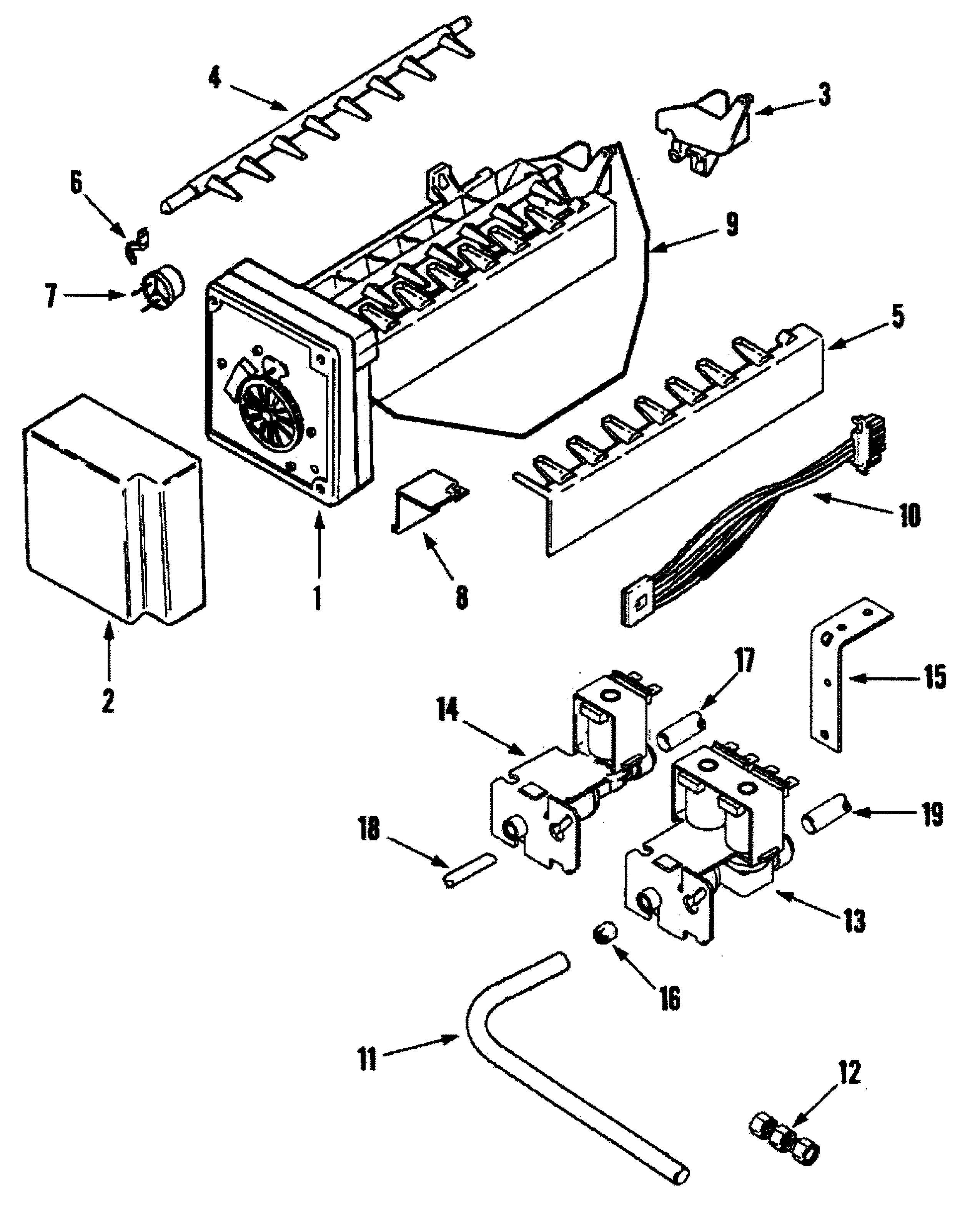 Dacor EF42BNDBSS ice maker diagram