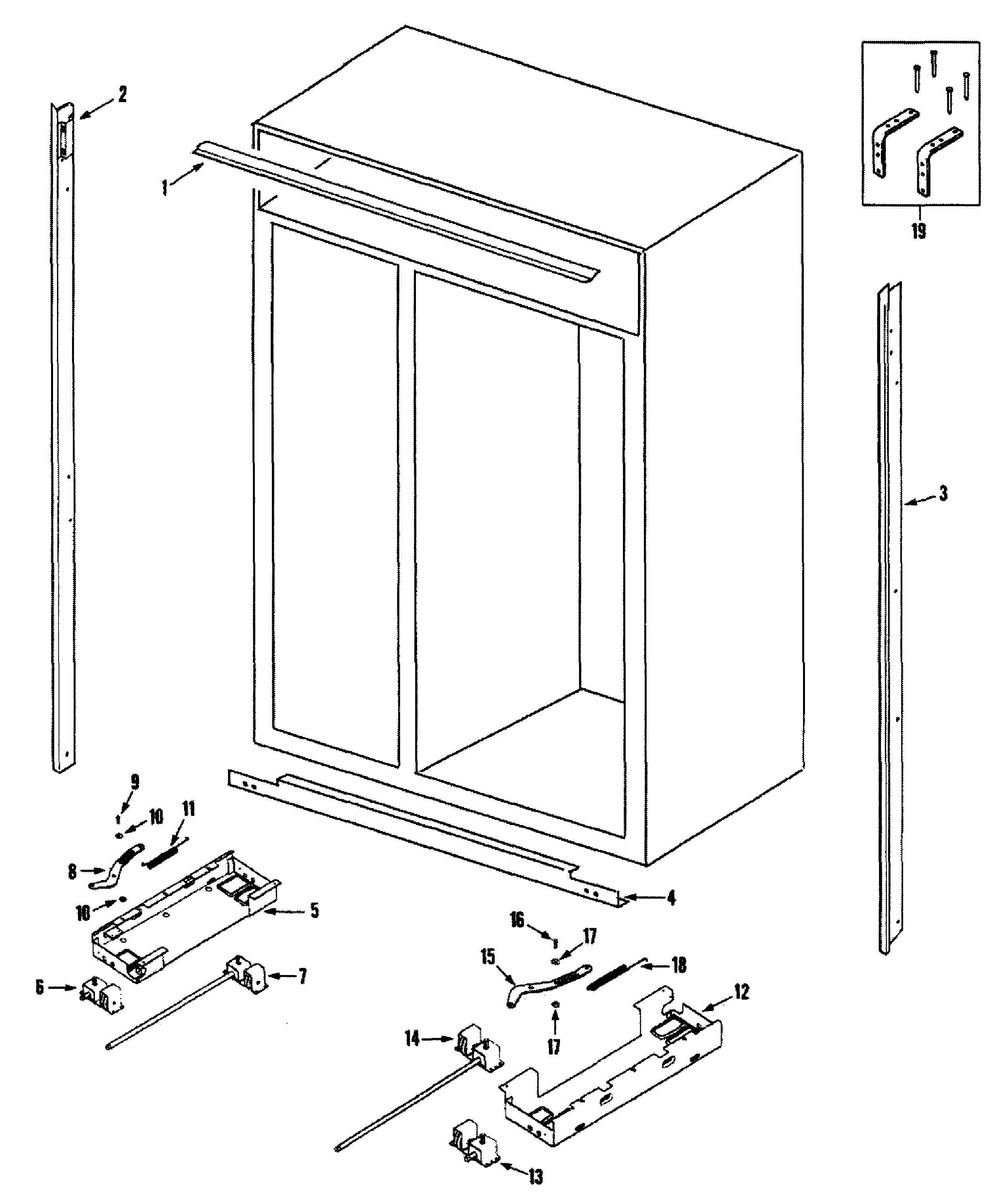 Dacor EF48BNDBSS cabinet diagram
