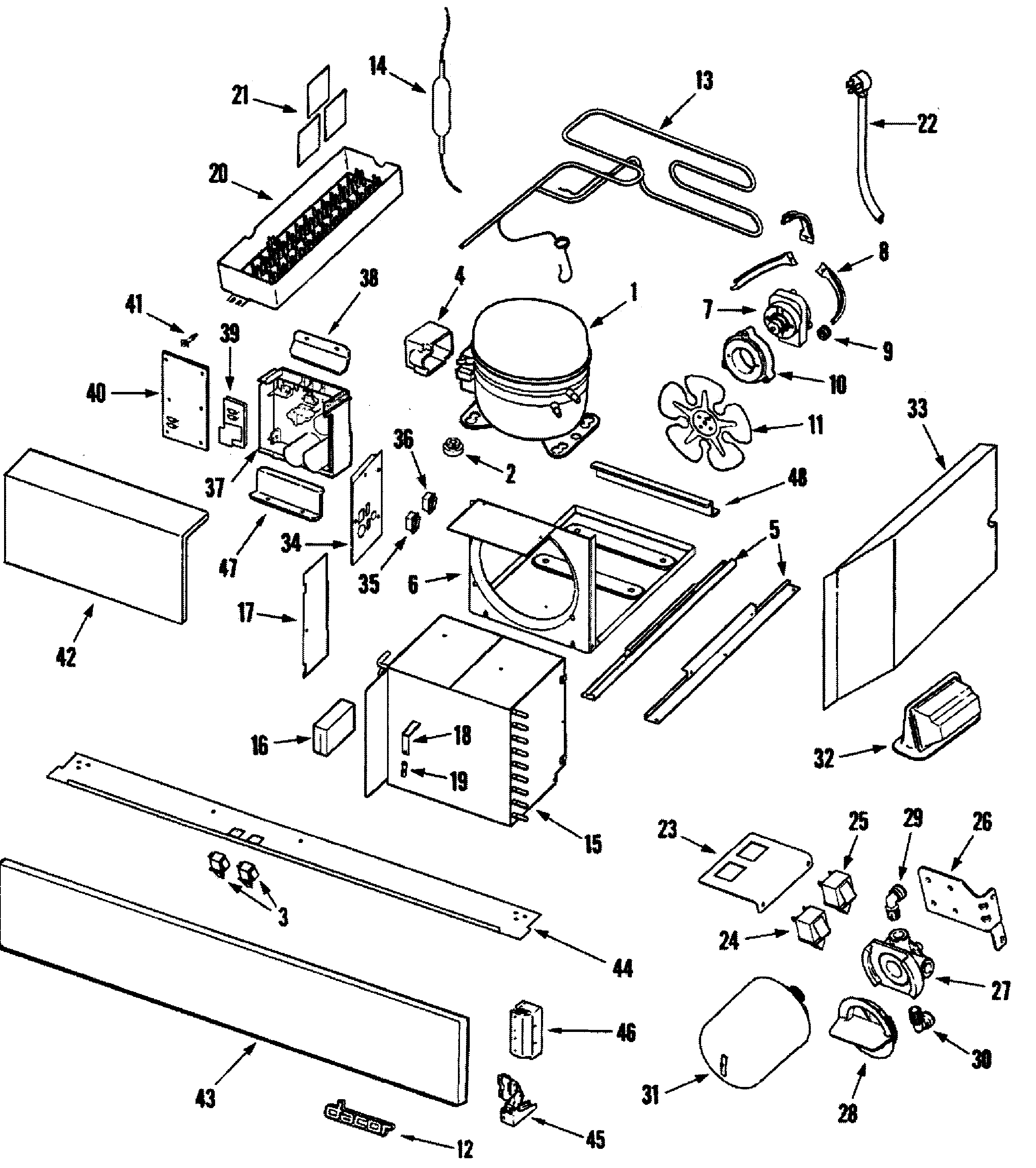 Dacor EF48BNDBSS compressor diagram