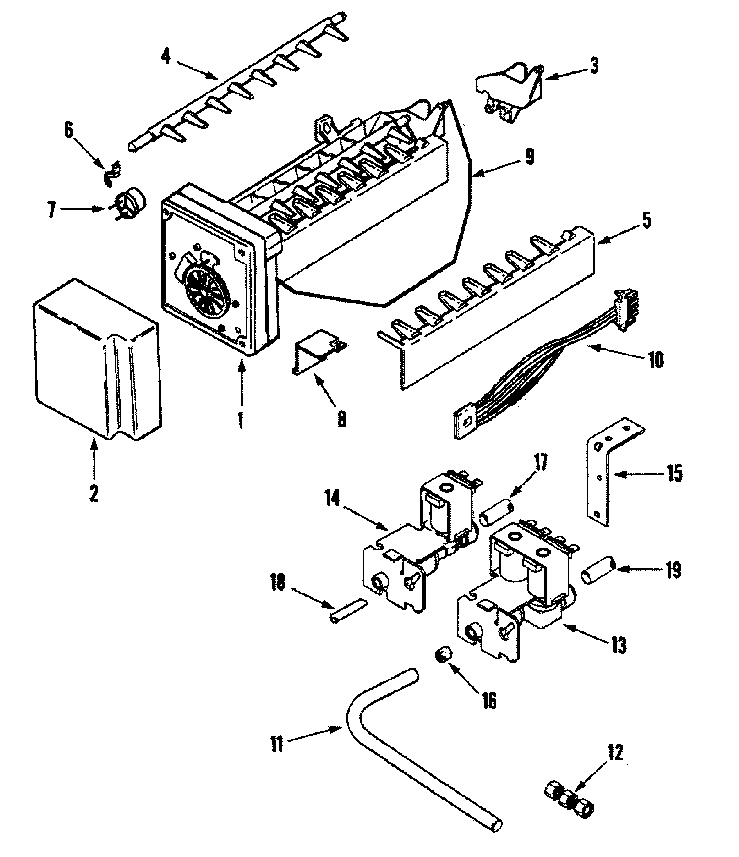 Dacor EF48BNDBSS ice maker diagram