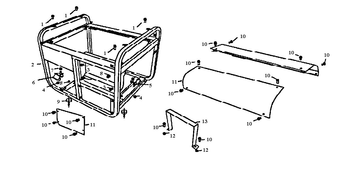 All Power APG3090 frame assy diagram