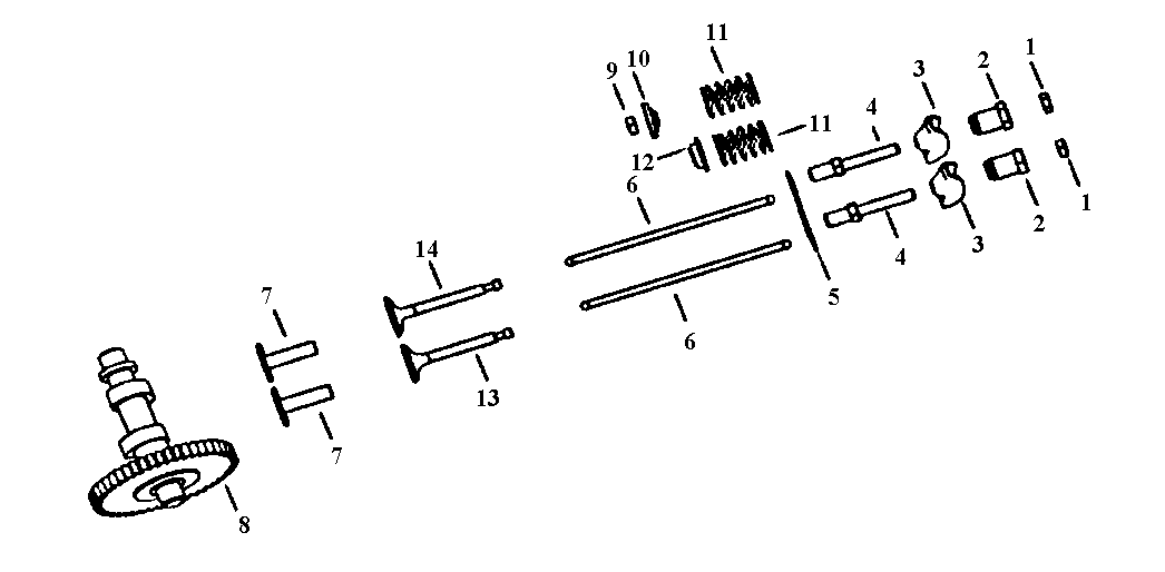 King-Craft 5276-3250W cam shaft assy diagram