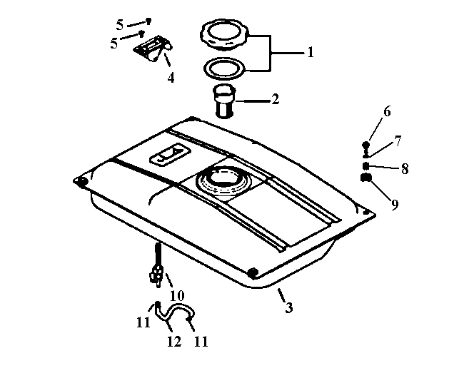 King-Craft 5276-3250W fuel tank assy diagram