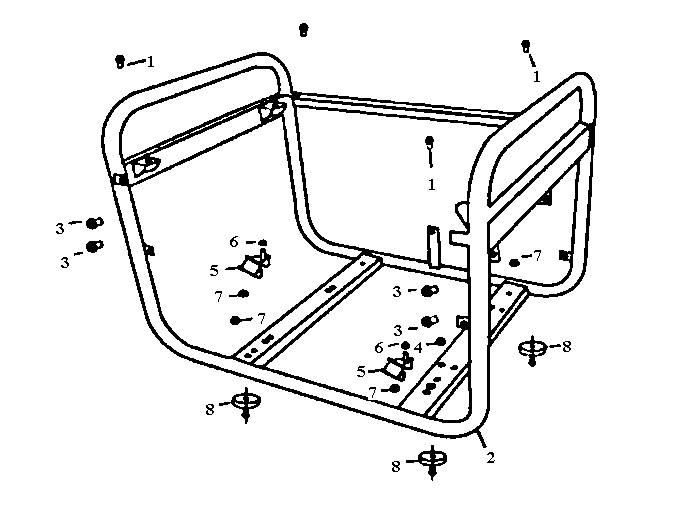 King-Craft 5276-3250W frame assy diagram