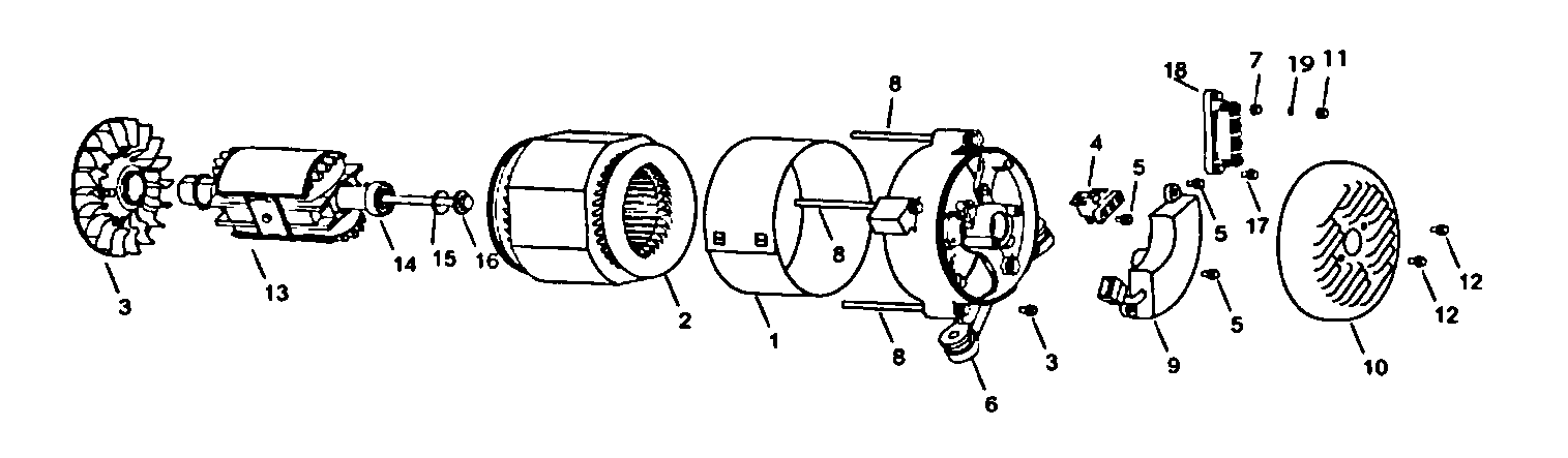 King-Craft 5276-3250W generator assy diagram