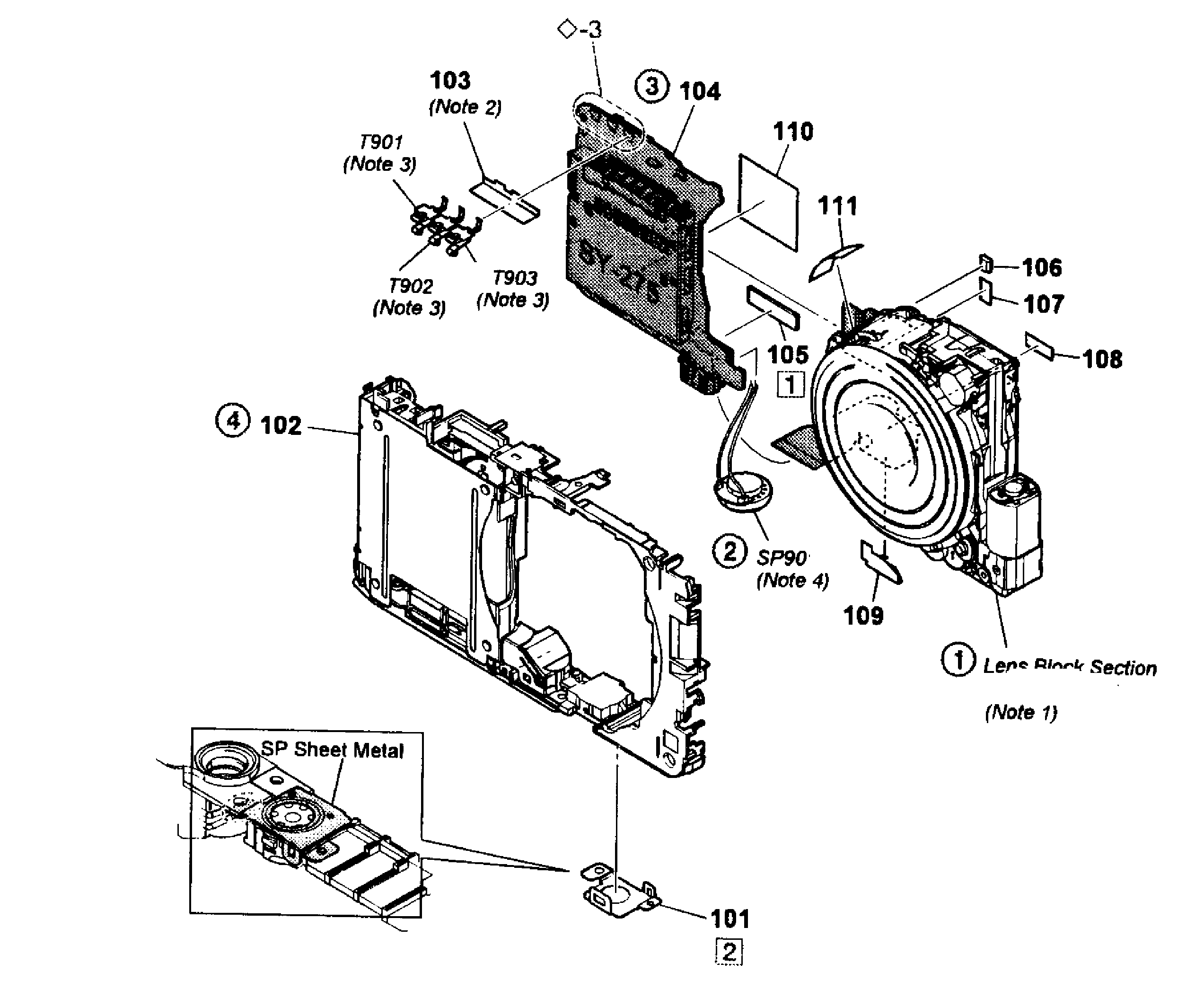 Sony DSC-W570S main section diagram