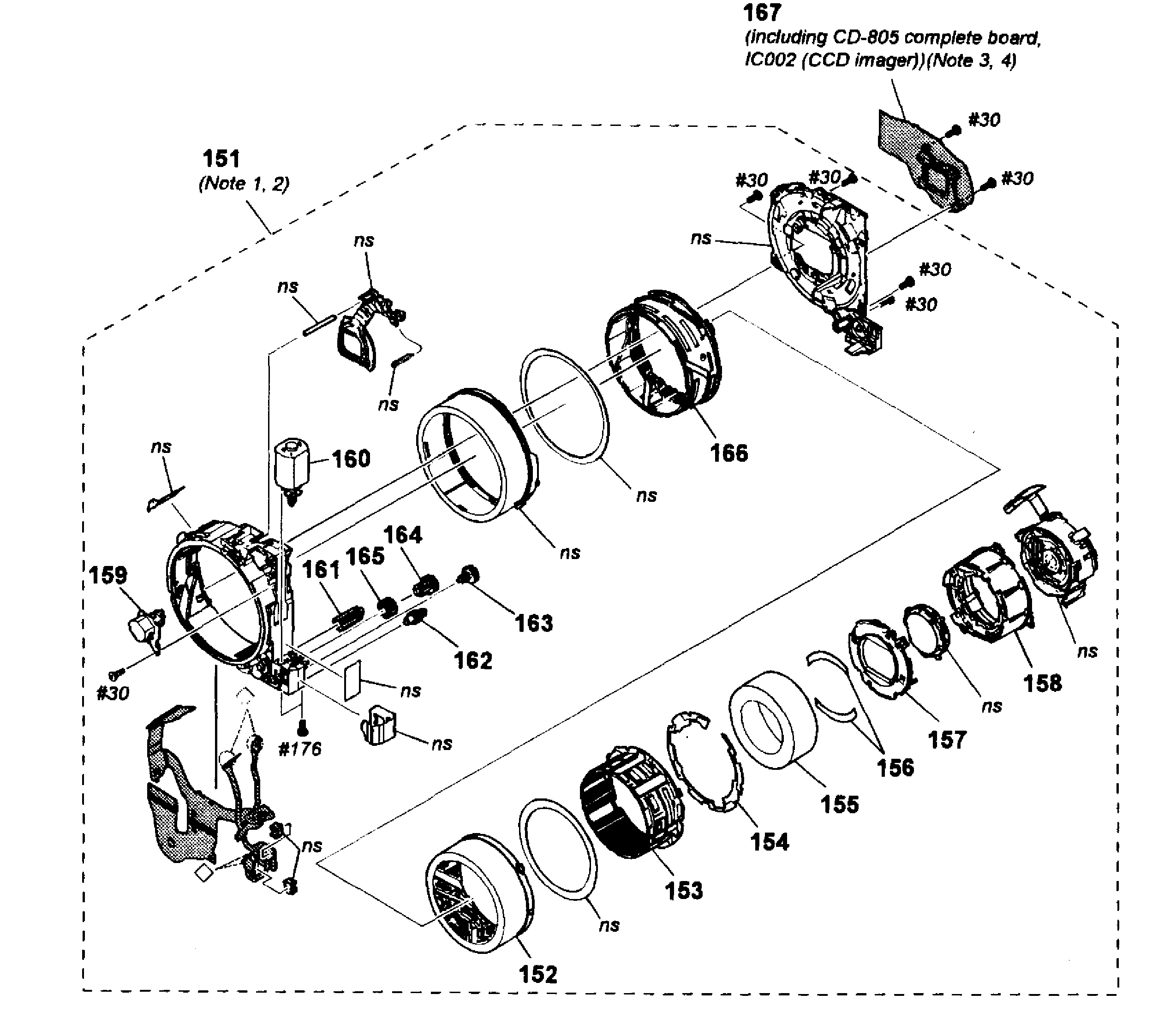 Sony DSC-W570V lens block diagram