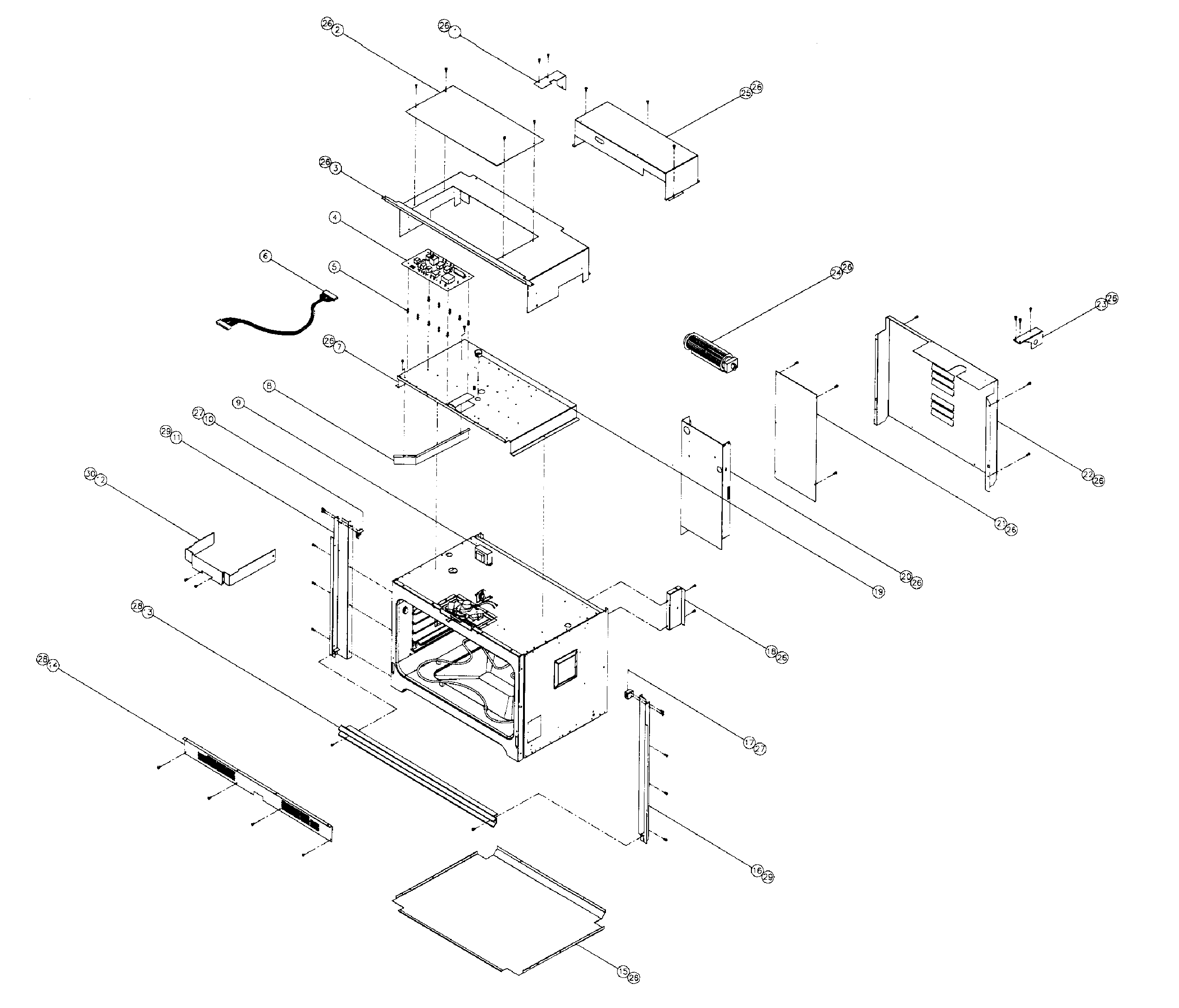 Dacor ECS136SCP cabinet diagram
