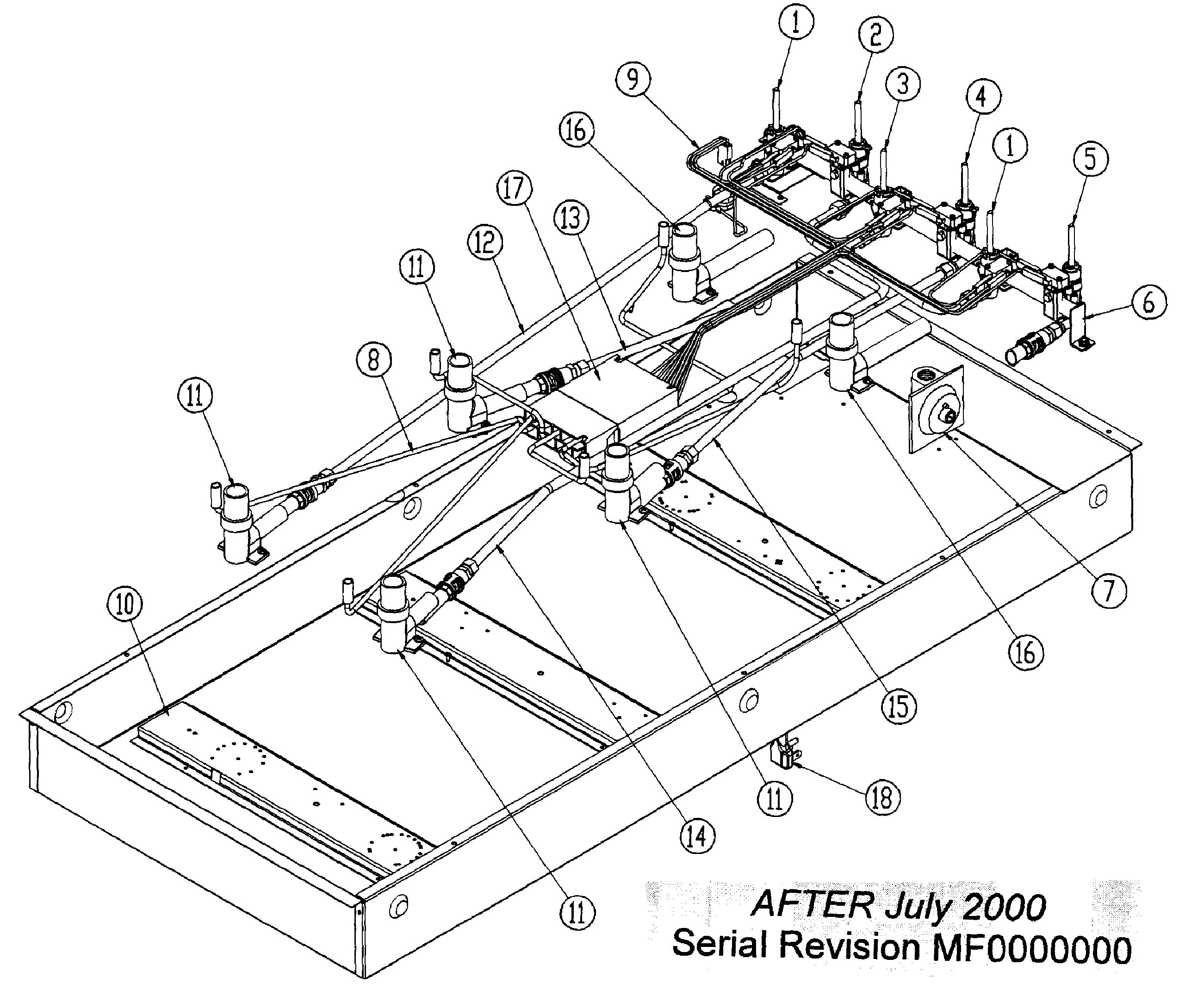 Dacor SGM466 lower assy diagram