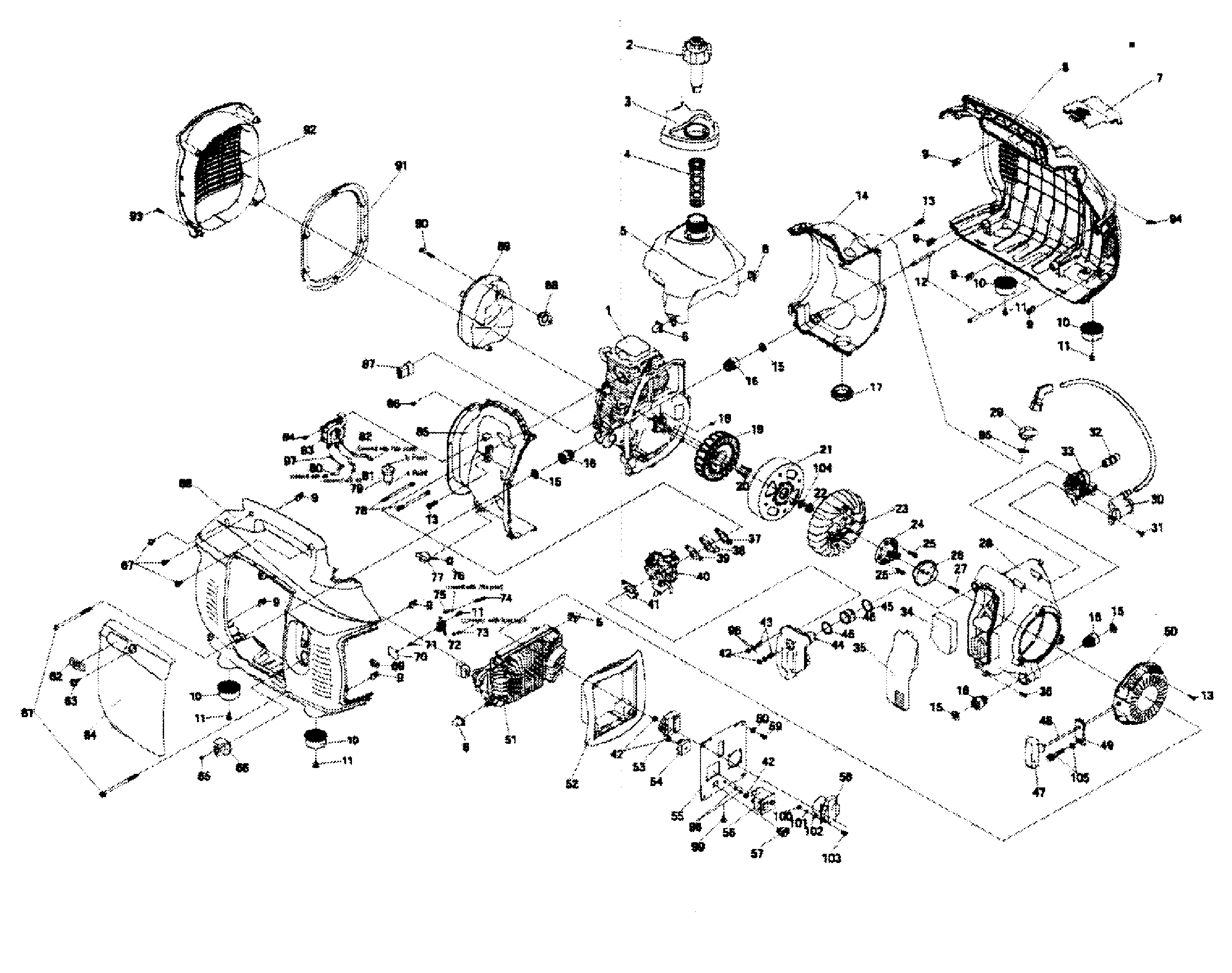 Gentron GG2000D engine assy diagram