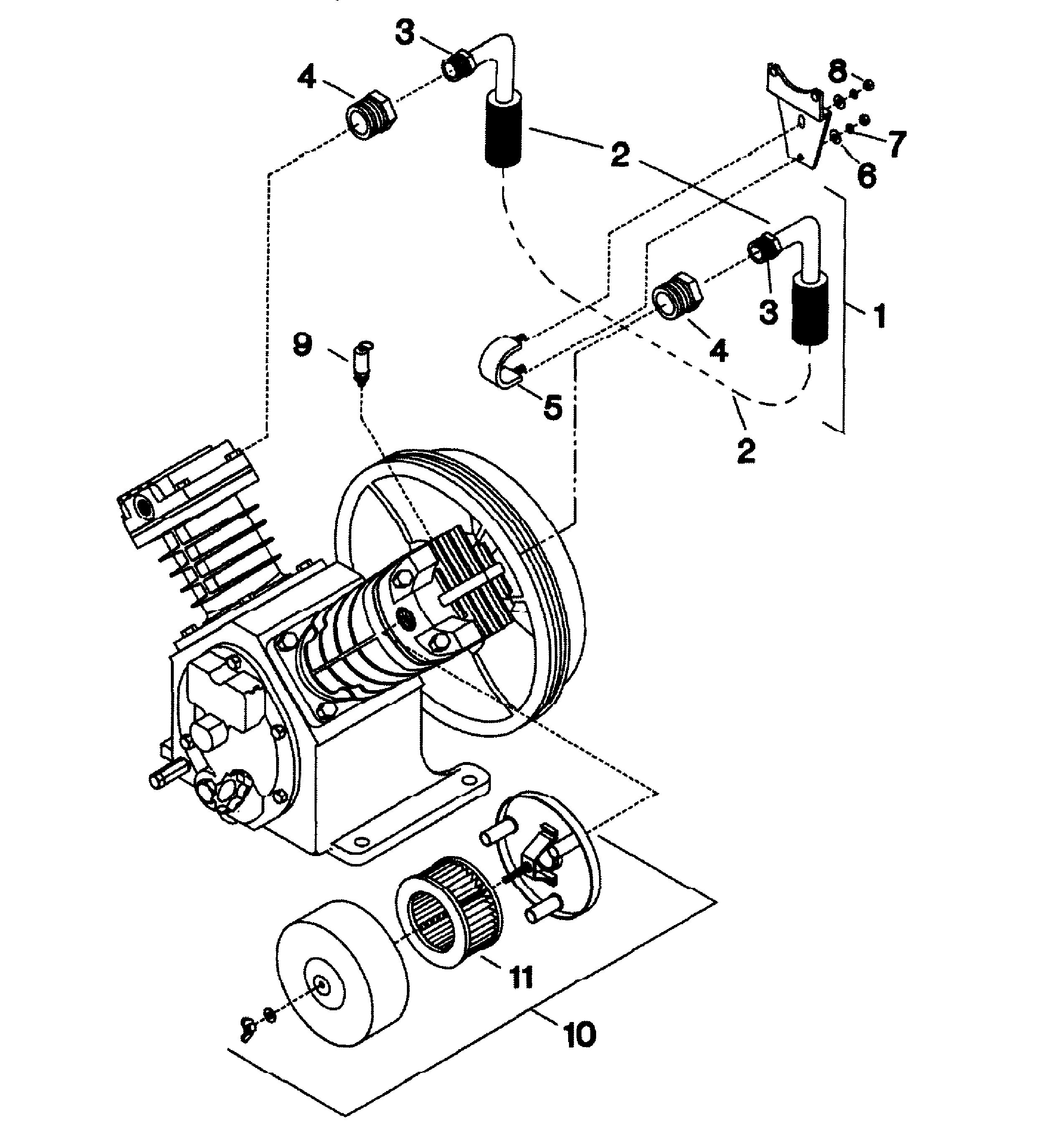 Ingersoll Rand 2340L5V intercooler diagram