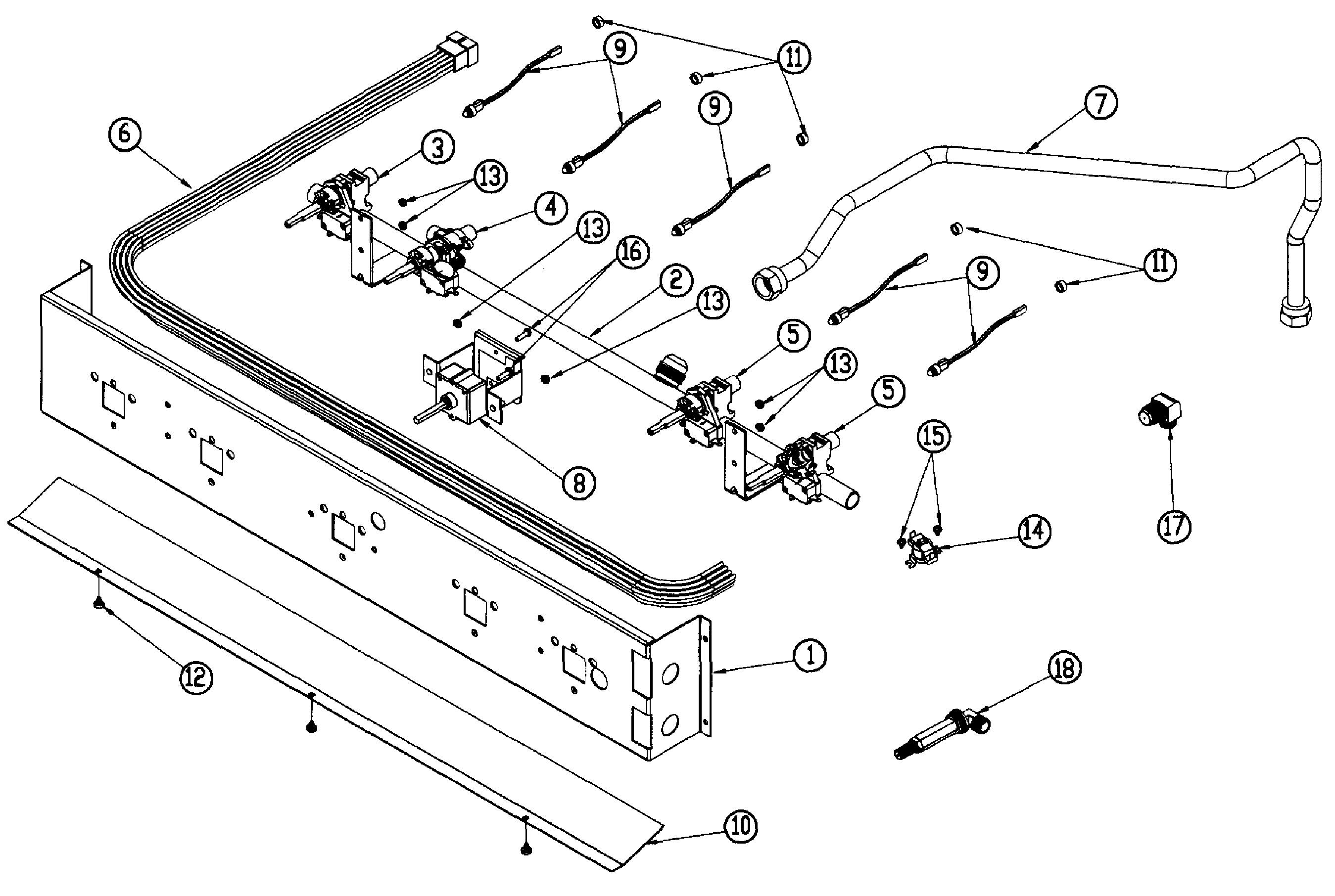 Dacor ER30GSCHNGH manifold diagram