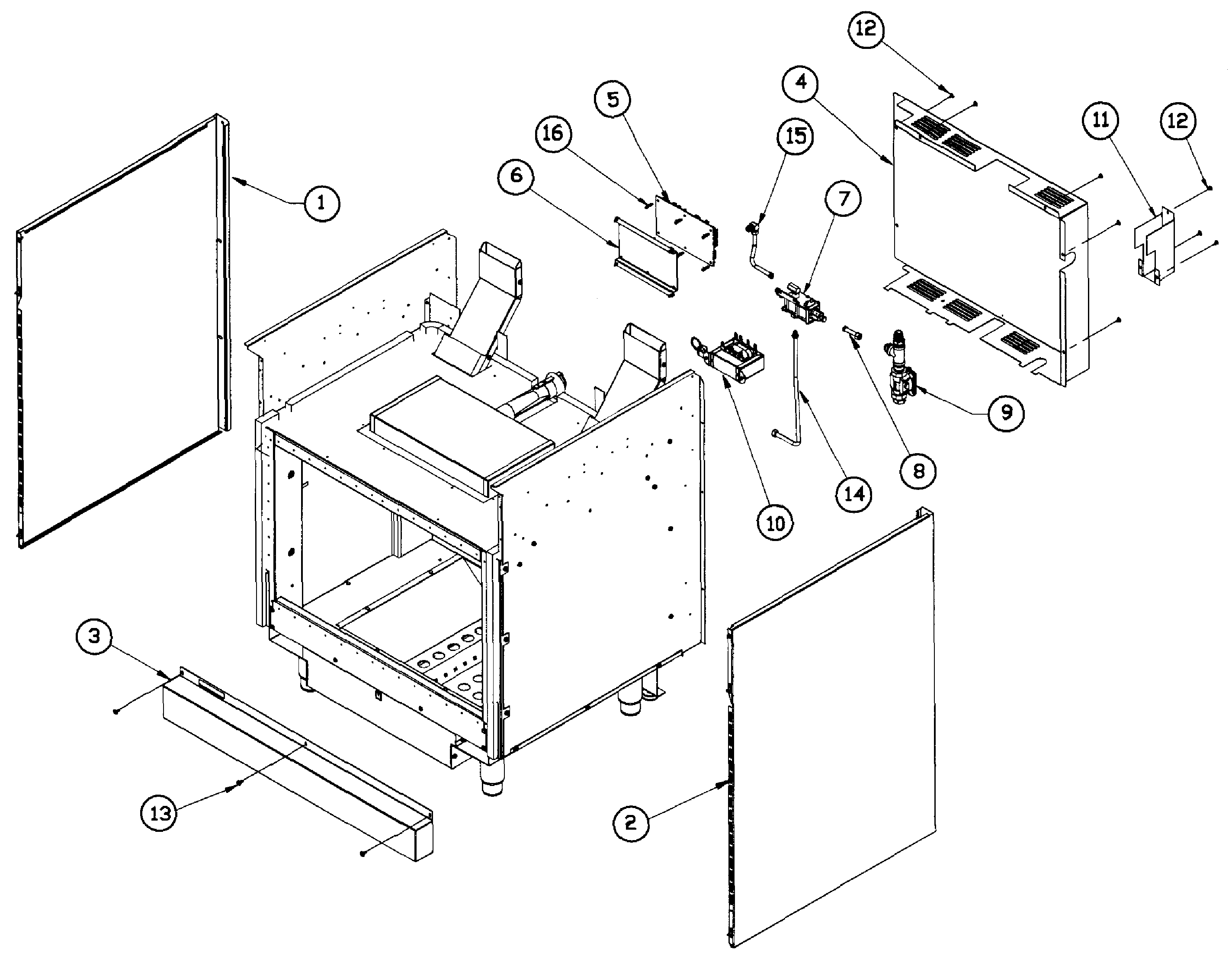 Dacor ER30GSCHNGH cabinet diagram