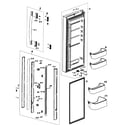 Samsung RF197ABRS/XAA-00 left door diagram