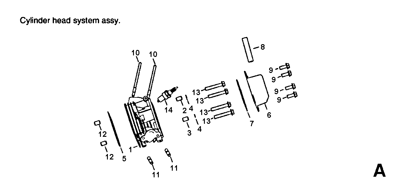 All Power APG3008 cylinder head diagram
