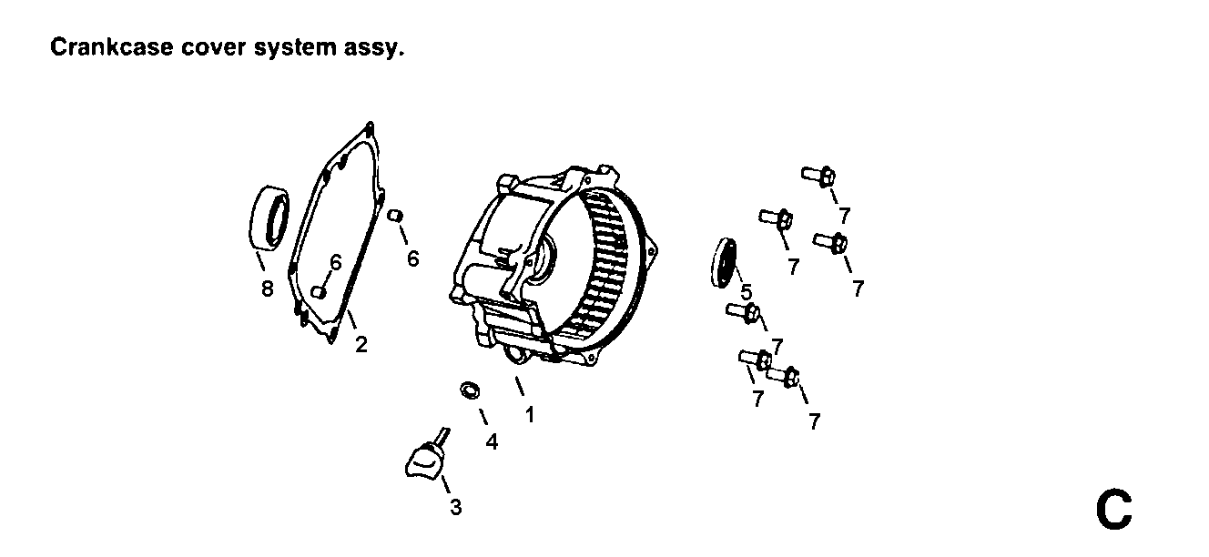 All Power APG3008 crankase diagram
