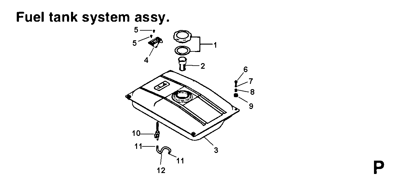 All Power APG3008 fuel tank diagram