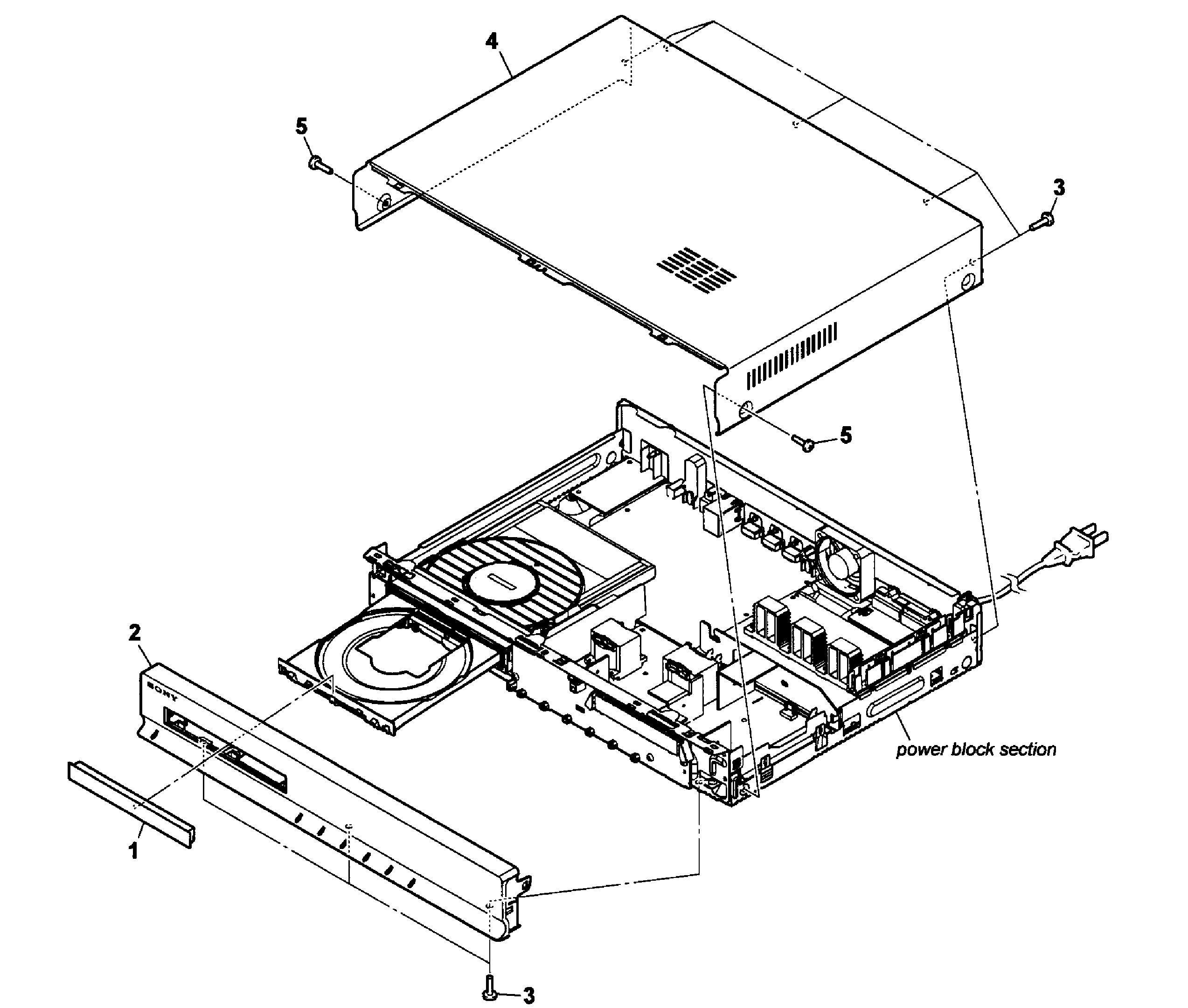 Sony HBD-E280 cabinet parts diagram