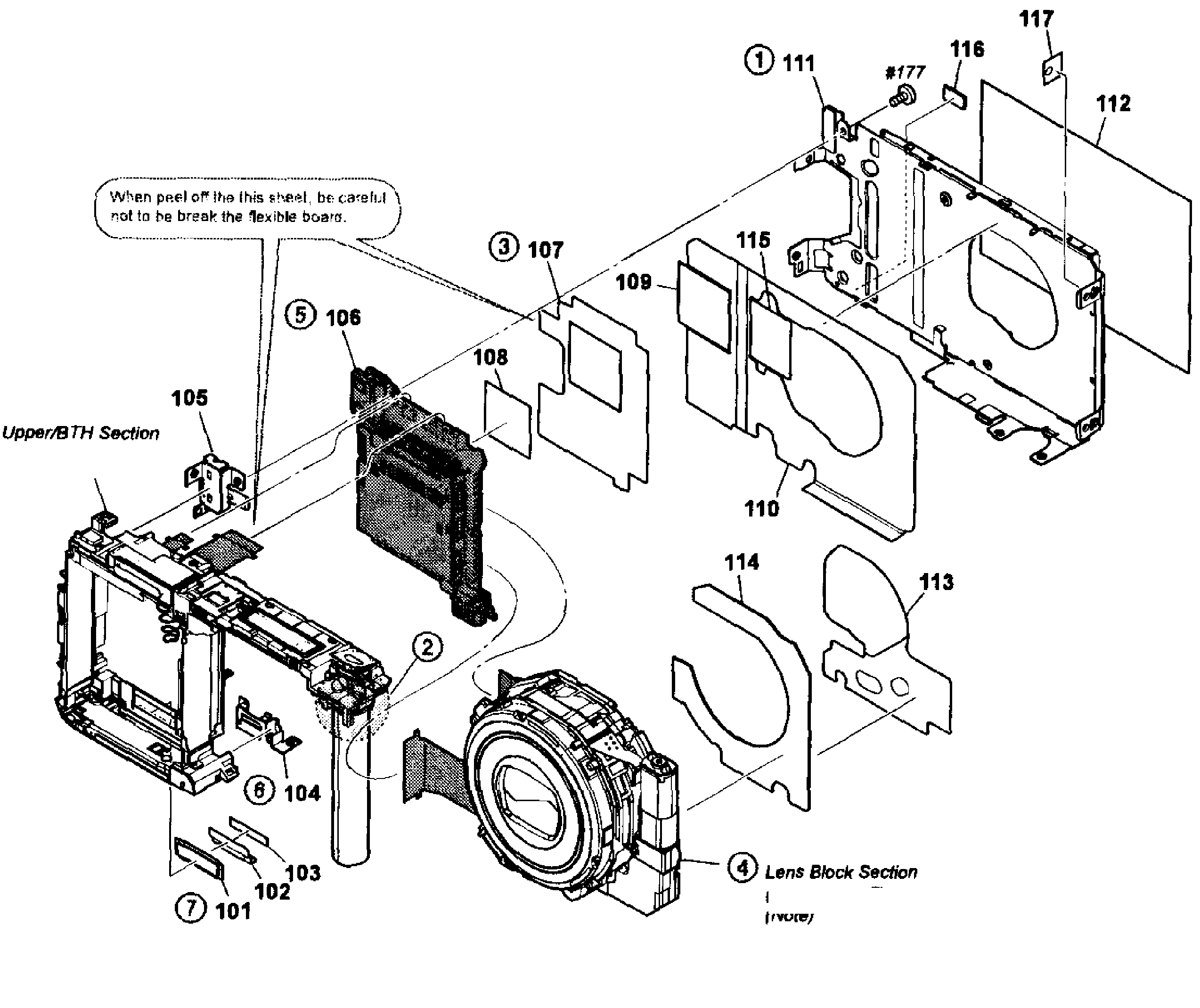 Sony DSC-WX10B main section diagram