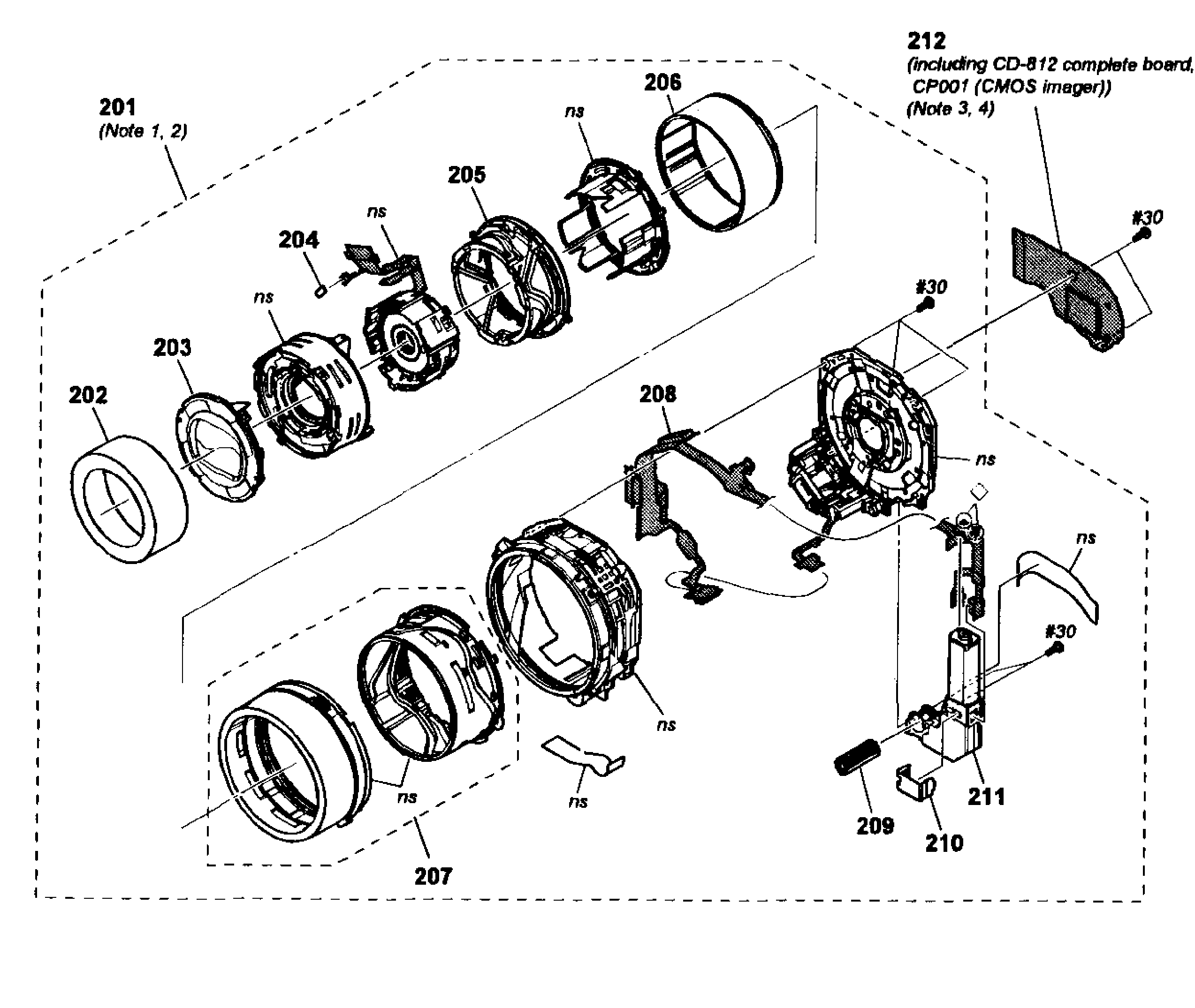 Sony DSC-WX10V lens block diagram