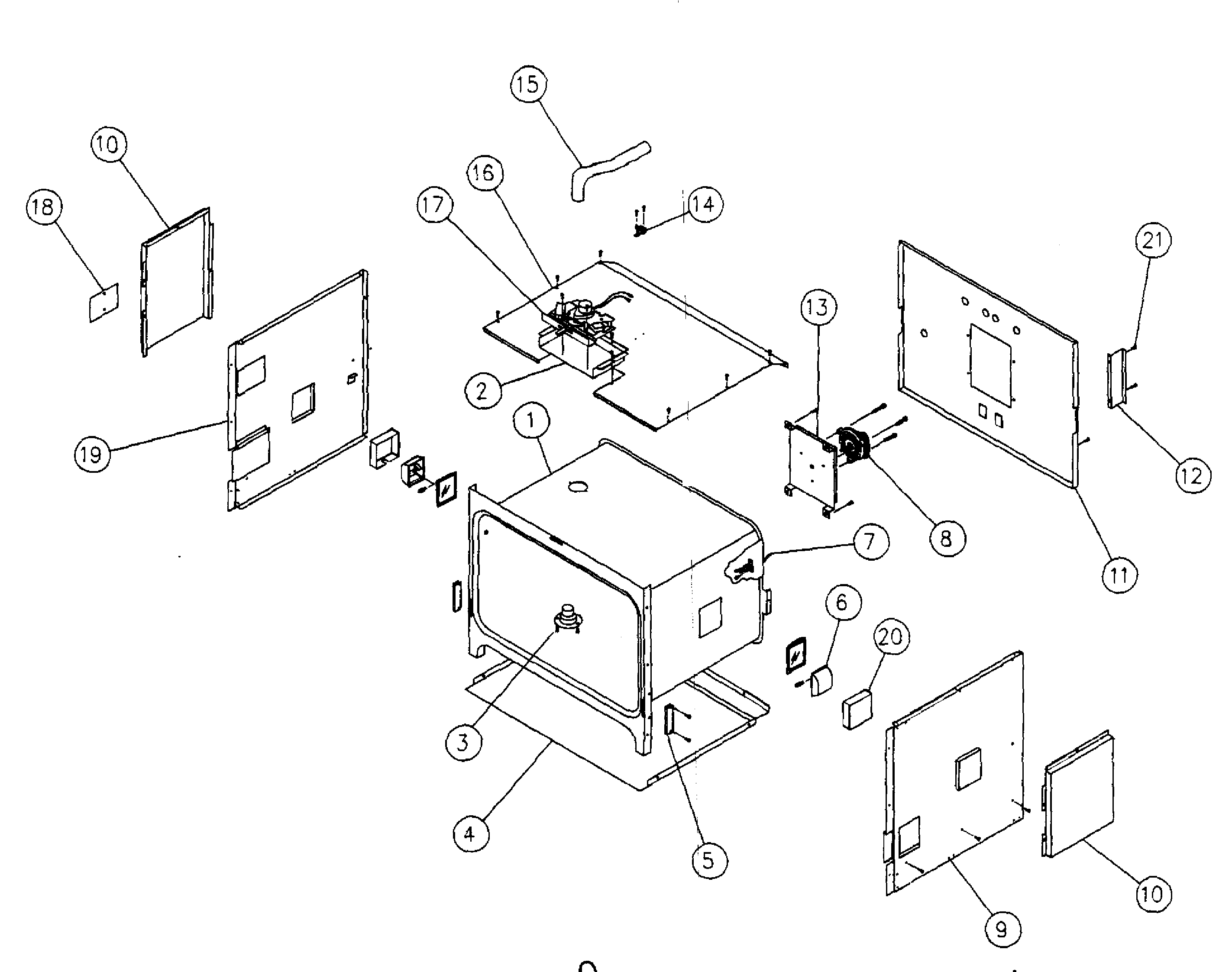 Dacor ECS127 cell assy diagram