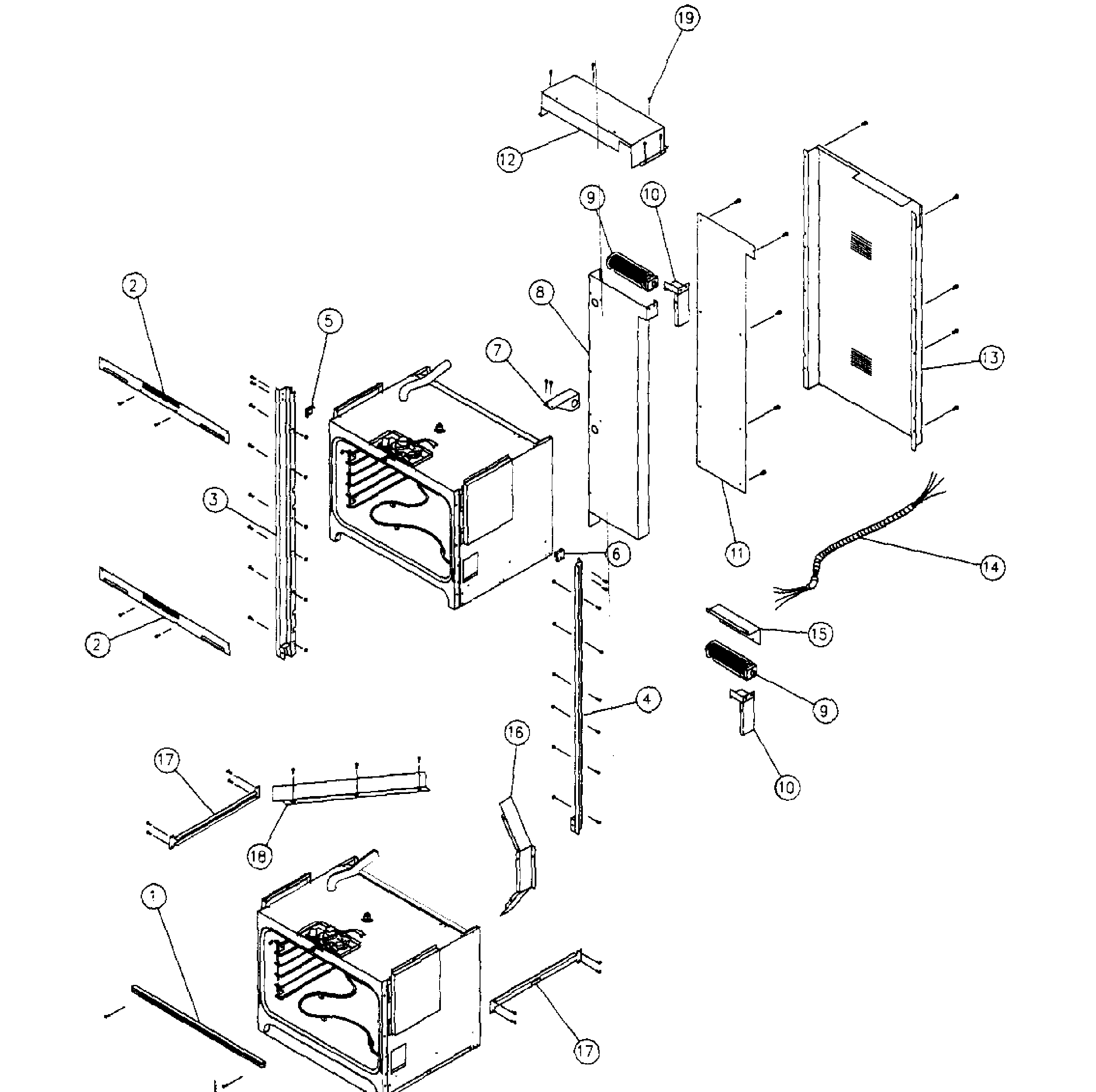 Dacor ECD227 oven assy diagram
